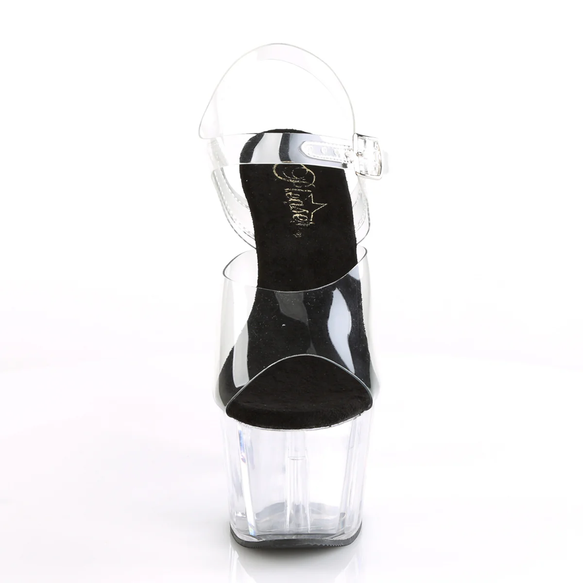 Clear 7 Inch Pole Dance Platform Shoes - Pleaser ADORE-708 - Image 2