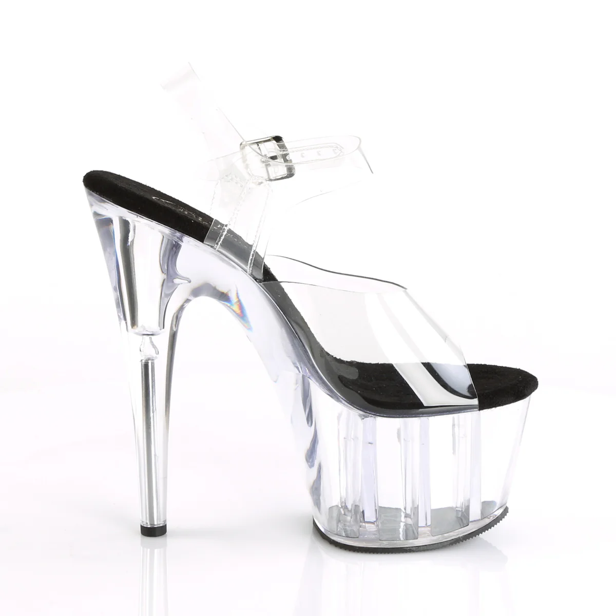 Clear 7 Inch Pole Dance Platform Shoes - Pleaser ADORE-708 - Image 5