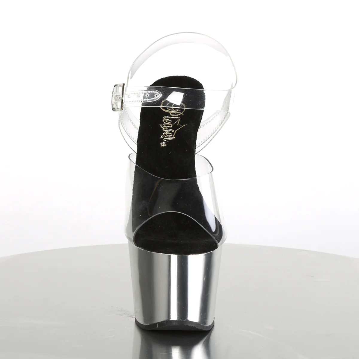 Silver Chrome 7 Inch Exotic Dancer Platform Shoes -  Pleaser ADORE-708 - Image 2