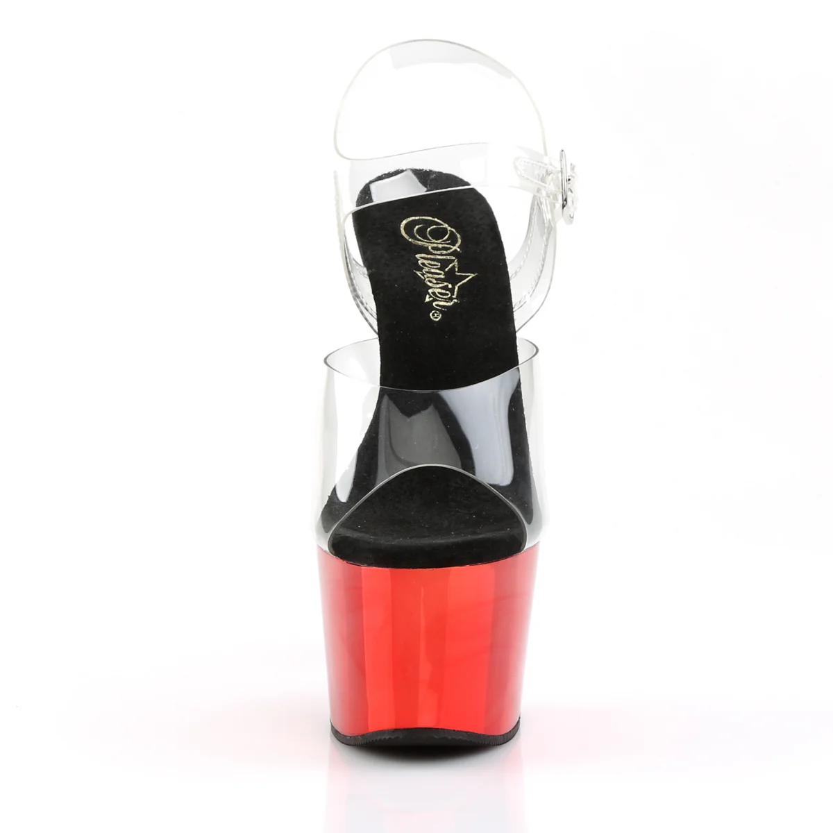 Red 7 Inch Pole Heels Platform Shoes - Pleaser ADORE-708 - Image 2