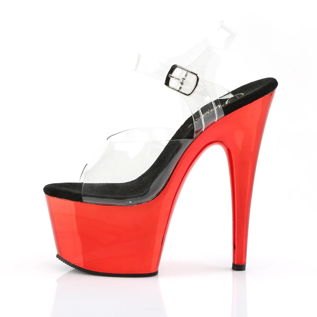 Red 7 Inch Pole Heels Platform Shoes - Pleaser ADORE-708 - Image 3
