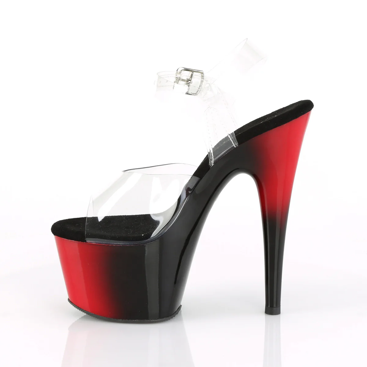 Red Black 7 Inch Exotic Dance Platform Shoes - Pleaser ADORE-708BR - Image 3