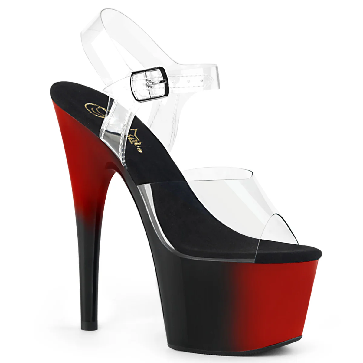 Red Black 7 Inch Exotic Dance Platform Shoes - Pleaser ADORE-708BR - Image 6