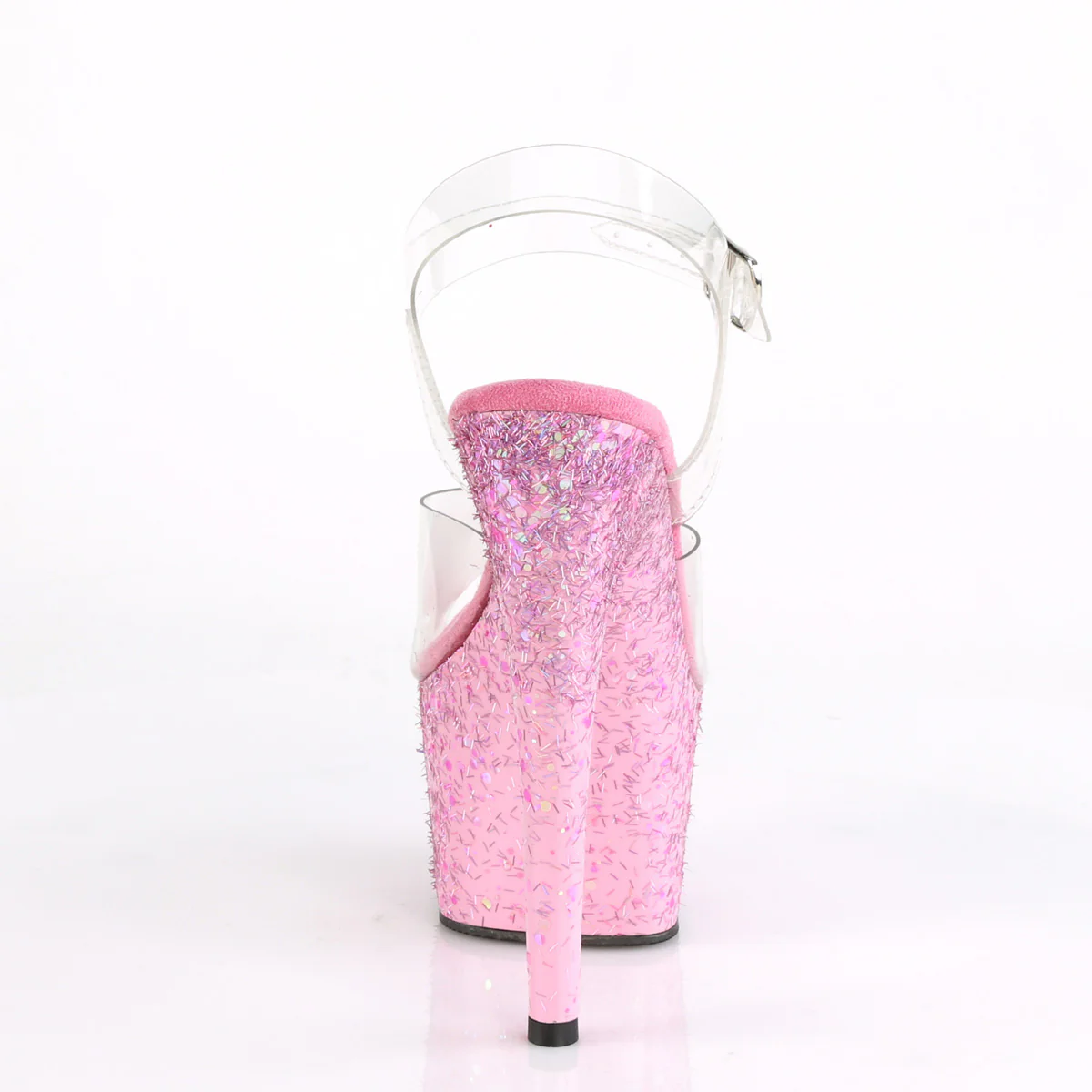 Pink Confetti 7 Inch Dancers Platform Shoes - Pleaser ADORE-708CF - Image 4
