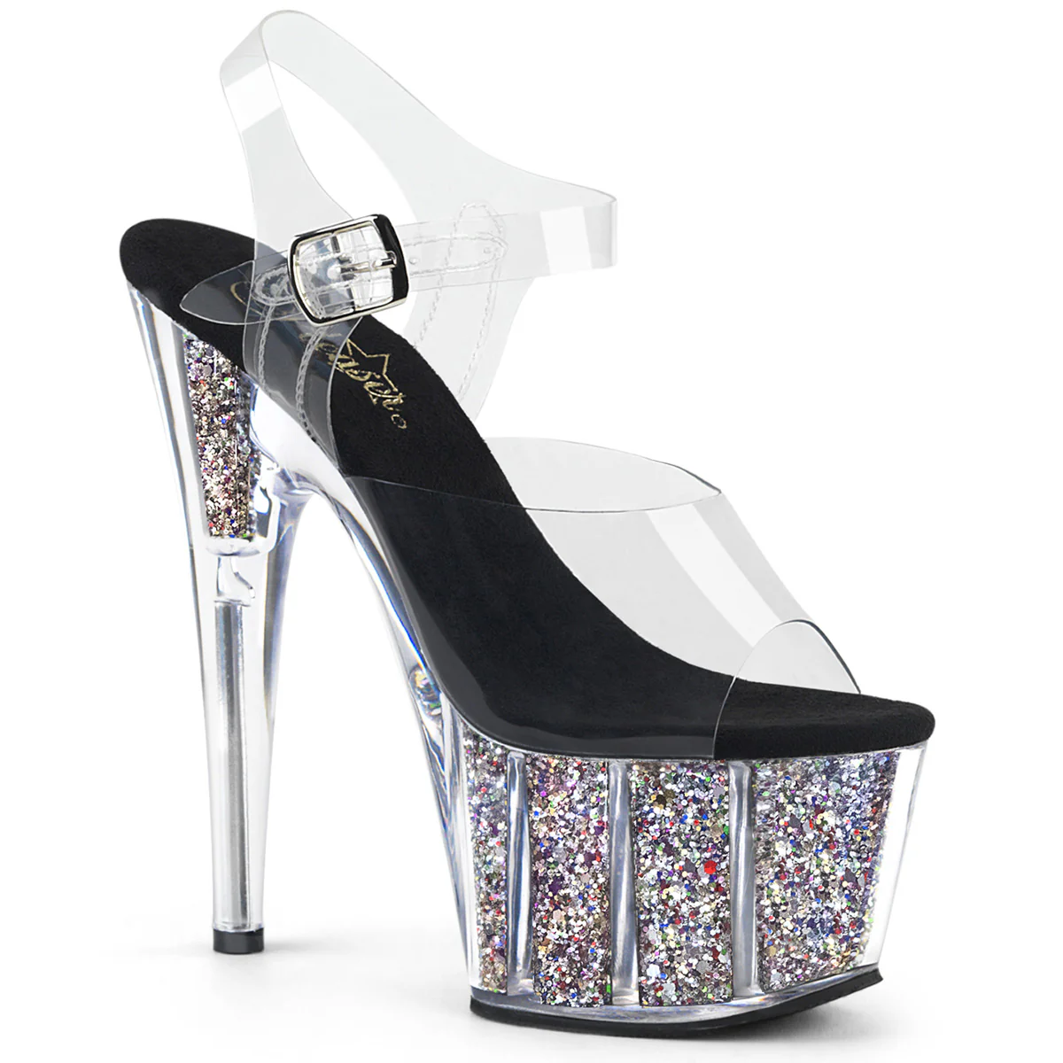 Silver 7 Inch Fetish Platform Shoes -  Pleaser ADORE-708CG