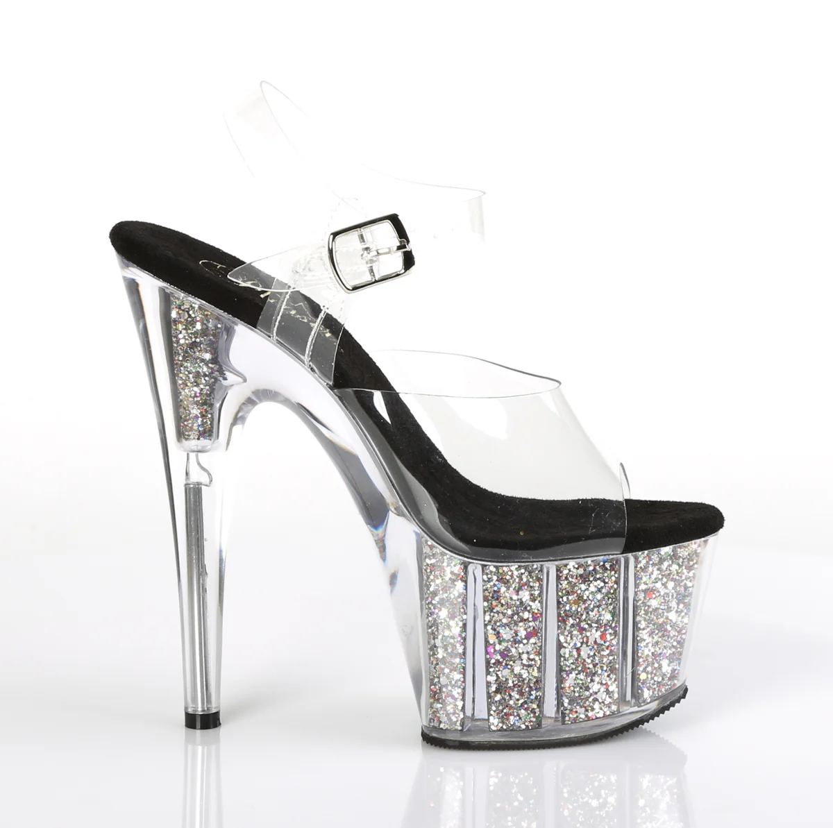 Silver 7 Inch Fetish Platform Shoes -  Pleaser ADORE-708CG - Image 5