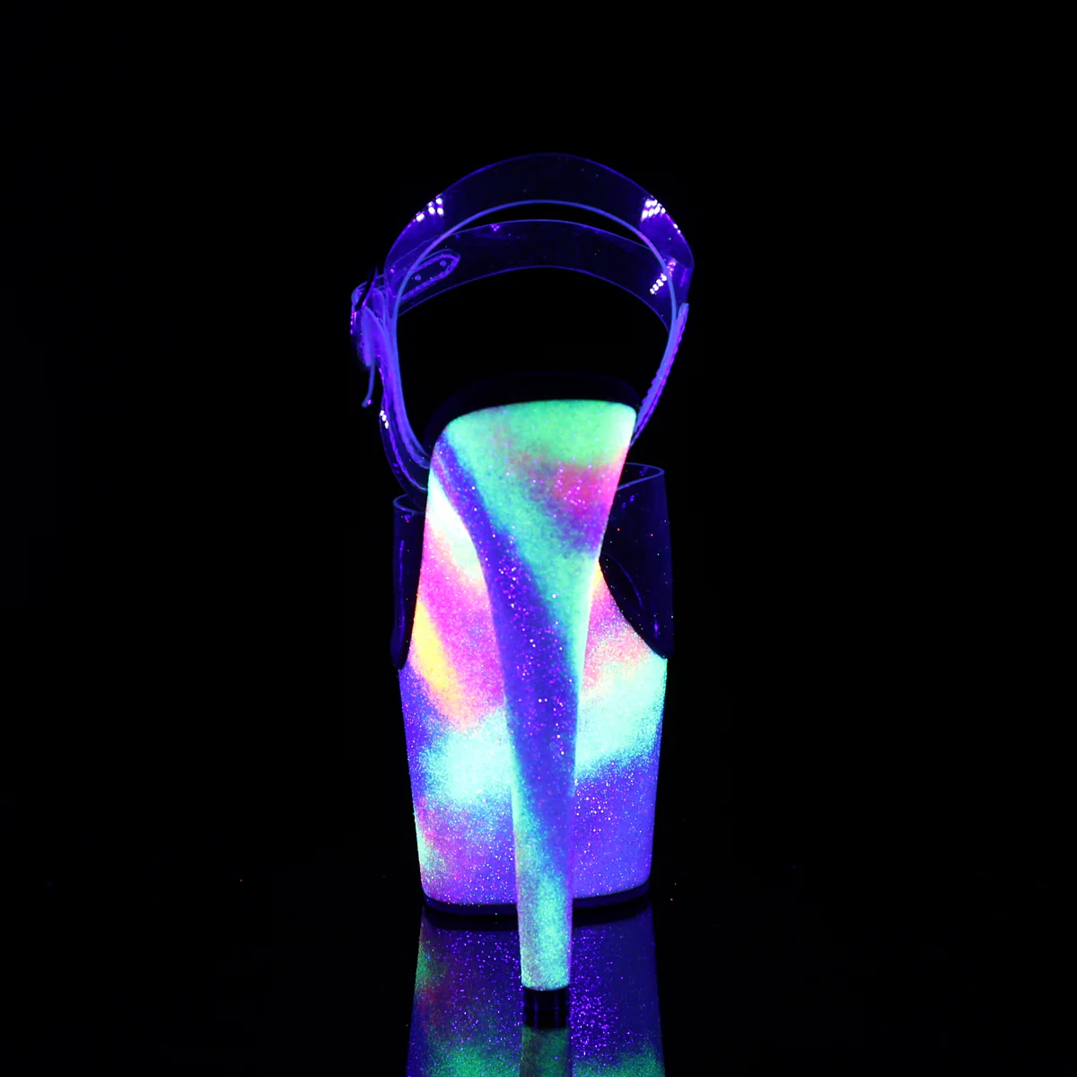 Neon Galaxy Glitter 7 Inch Exotic Dancing Platform Shoes -  Pleaser ADORE-708GXY - Image 4