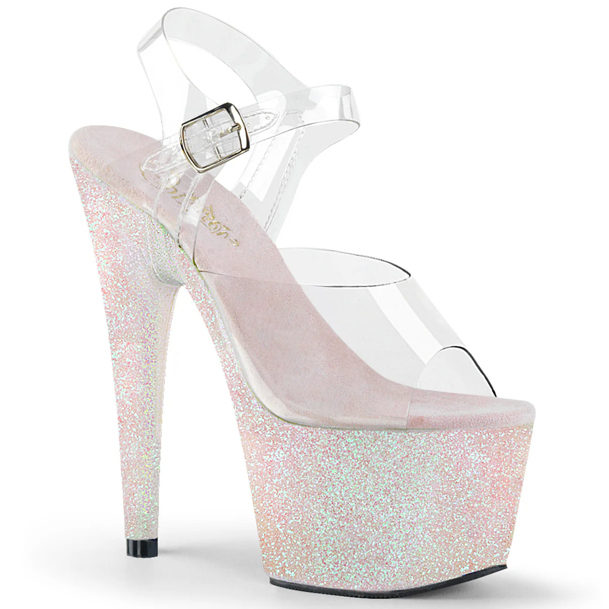 Opal Glitter 7 Inch Pole Dancer Platform Shoes - Pleaser ADORE-708HMG - Image 6