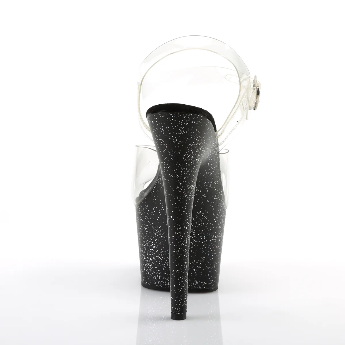 Clear Black 7 Inch Pole Dancer Platform Shoes -  Pleaser ADORE-708MG - Image 4