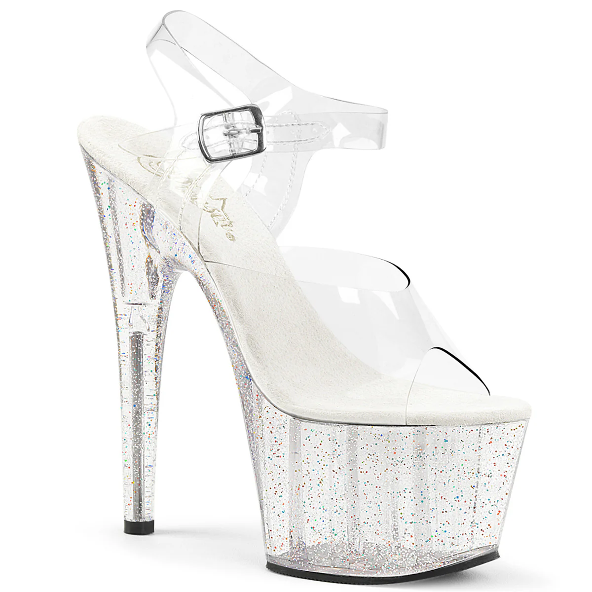 Clear 7 Inch Lap Dance Platform Shoes -  Pleaser ADORE-708MG