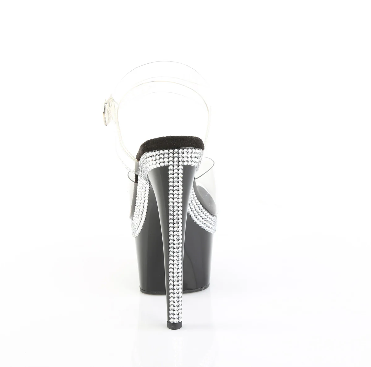 Clear Black 7 Inch Exotic Dancing Platform Shoes - Pleaser ADORE-708MLS - Image 4
