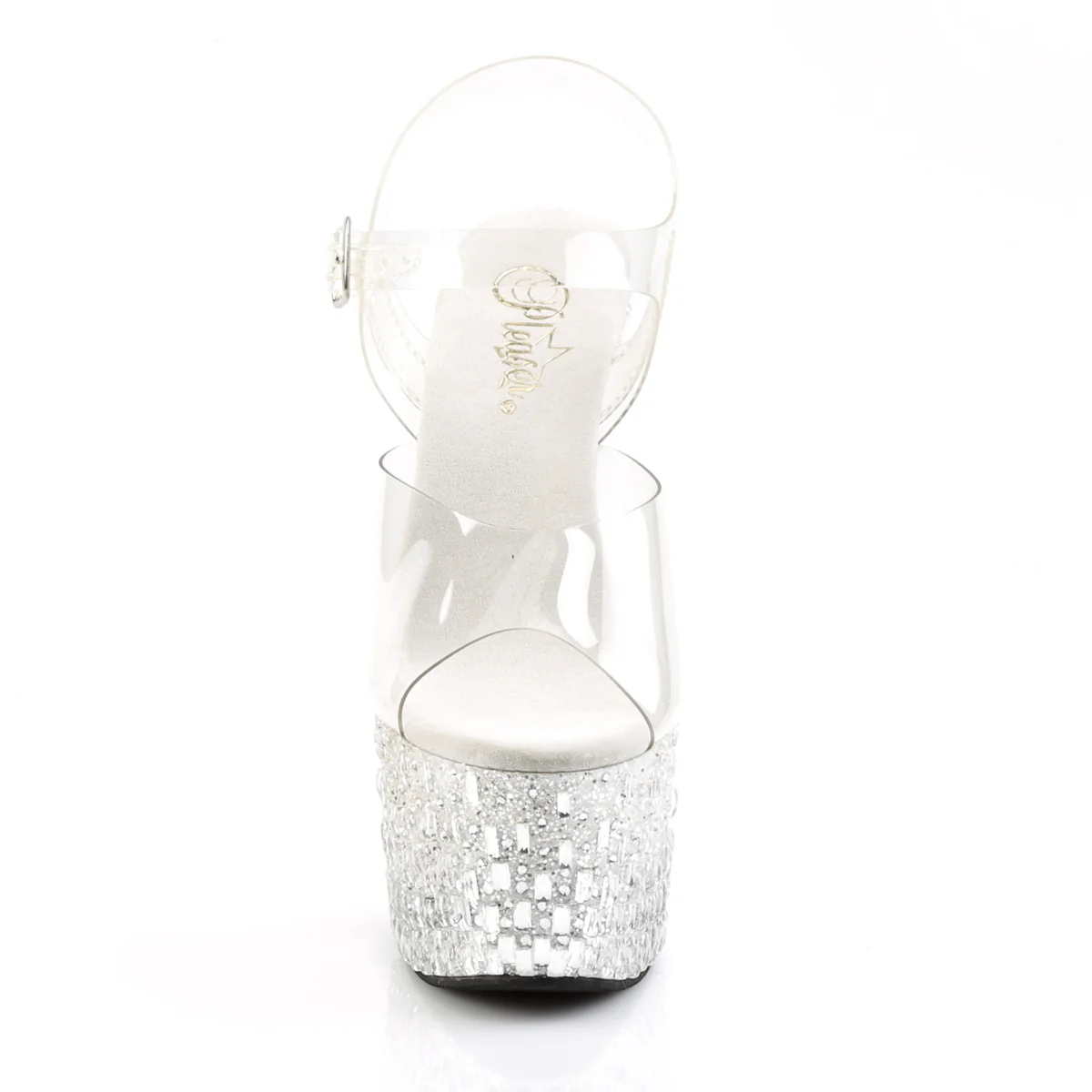 White 7 Inch Pole Dancing Platform Shoes - Pleaser ADORE-708MR-5 - Image 2