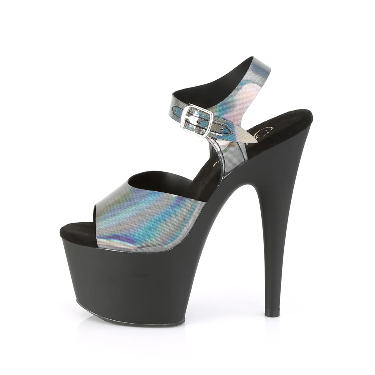 Pewter Hologram 7 Inch Exotic Dancer Platform Shoes - Pleaser ADORE-708N-DT - Image 3