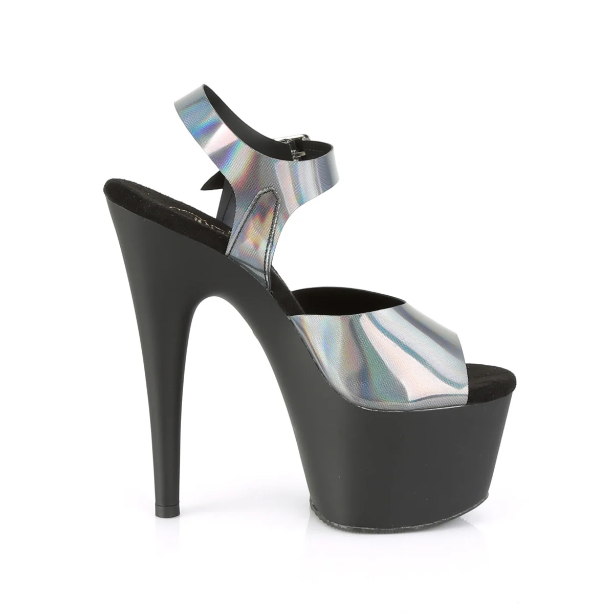 Pewter Hologram 7 Inch Exotic Dancer Platform Shoes - Pleaser ADORE-708N-DT - Image 5