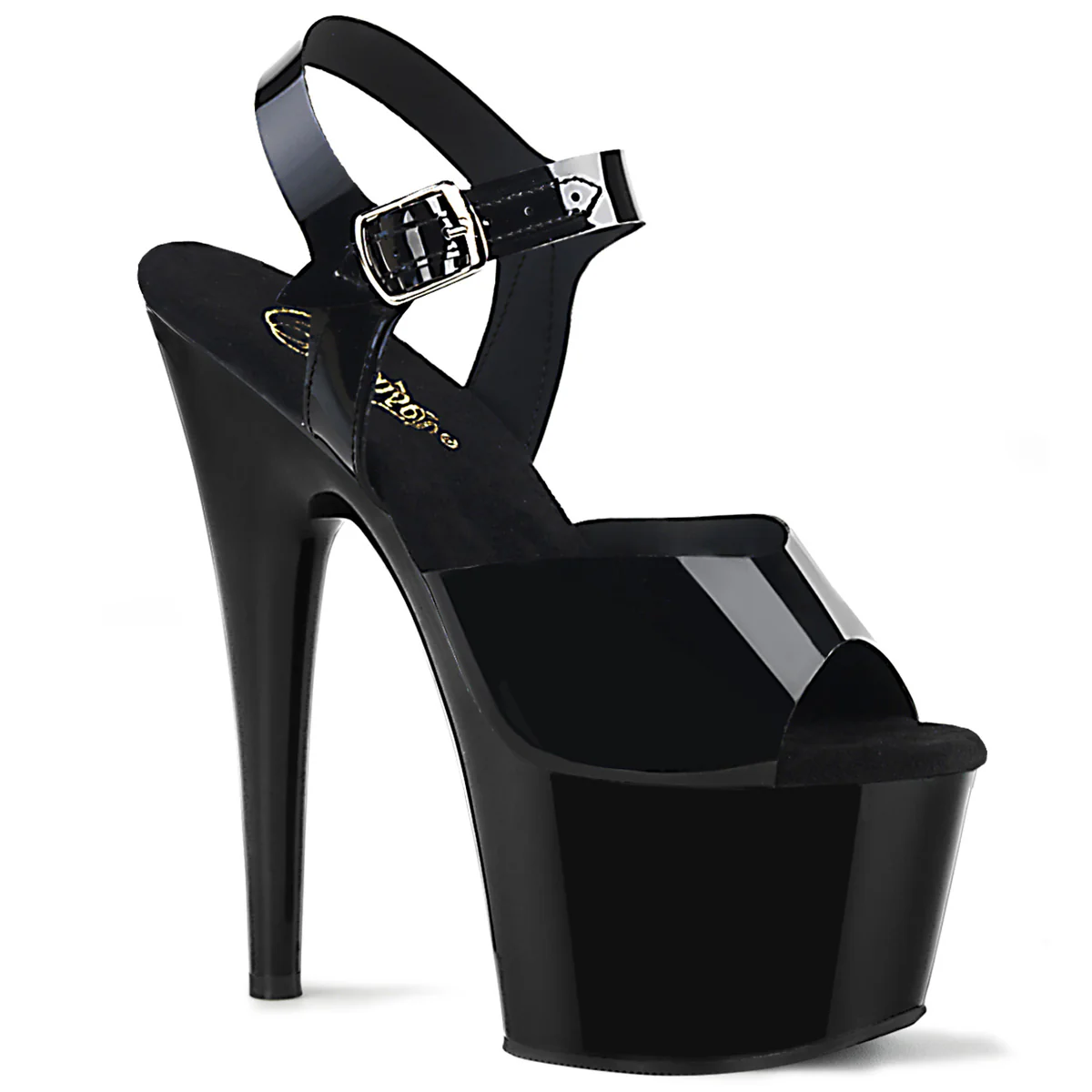 Black 7 Inch Dancers Platform Shoes - Pleaser ADORE-708N