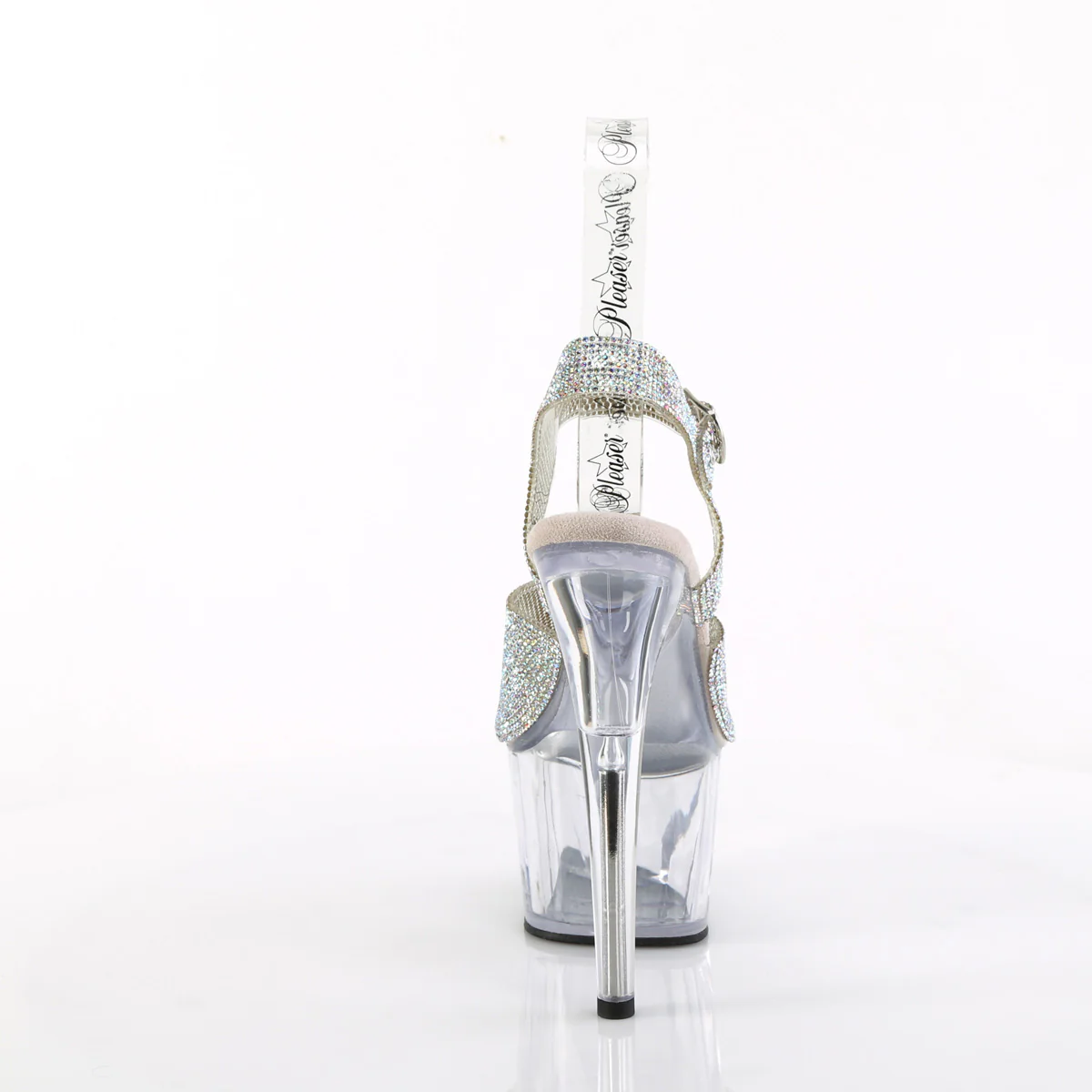 Silver 7 Inch Pole Dancer Platform Shoes - Pleaser ADORE-708N-RS - Image 4