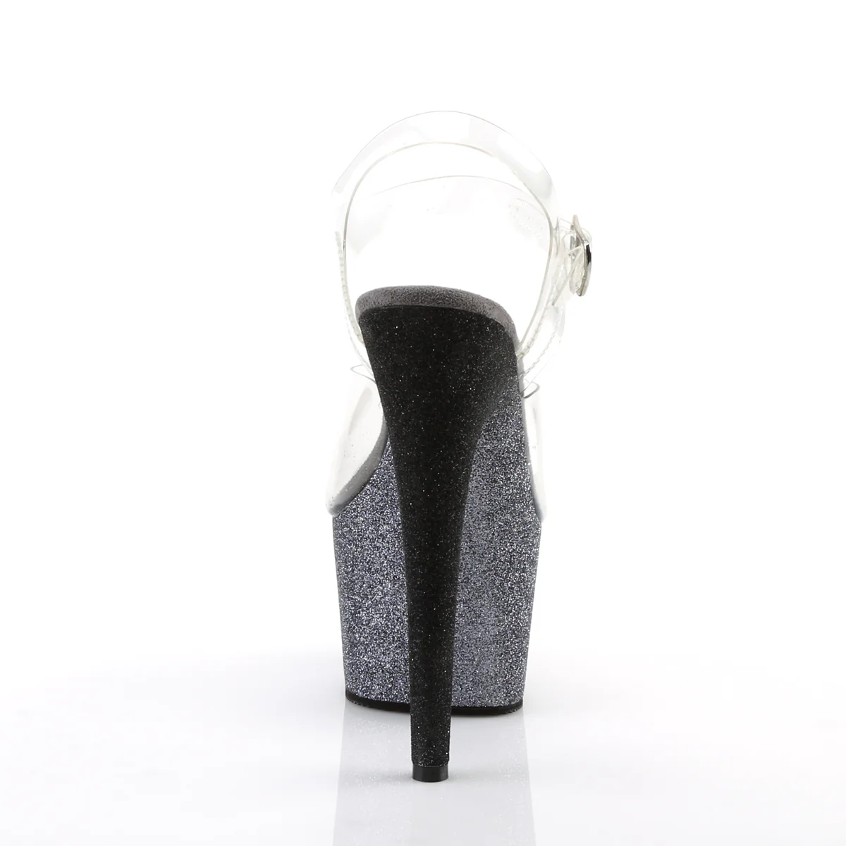 Clear Silver 7 Inch Pole Dance Platform Shoes - Pleaser ADORE-708OMBRE - Image 4