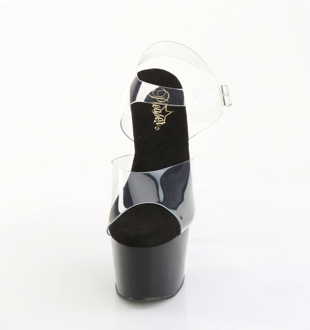Clear Black 7 Inch Lap Dance Platform Shoes -  Pleaser ADORE-708PREM - Image 2