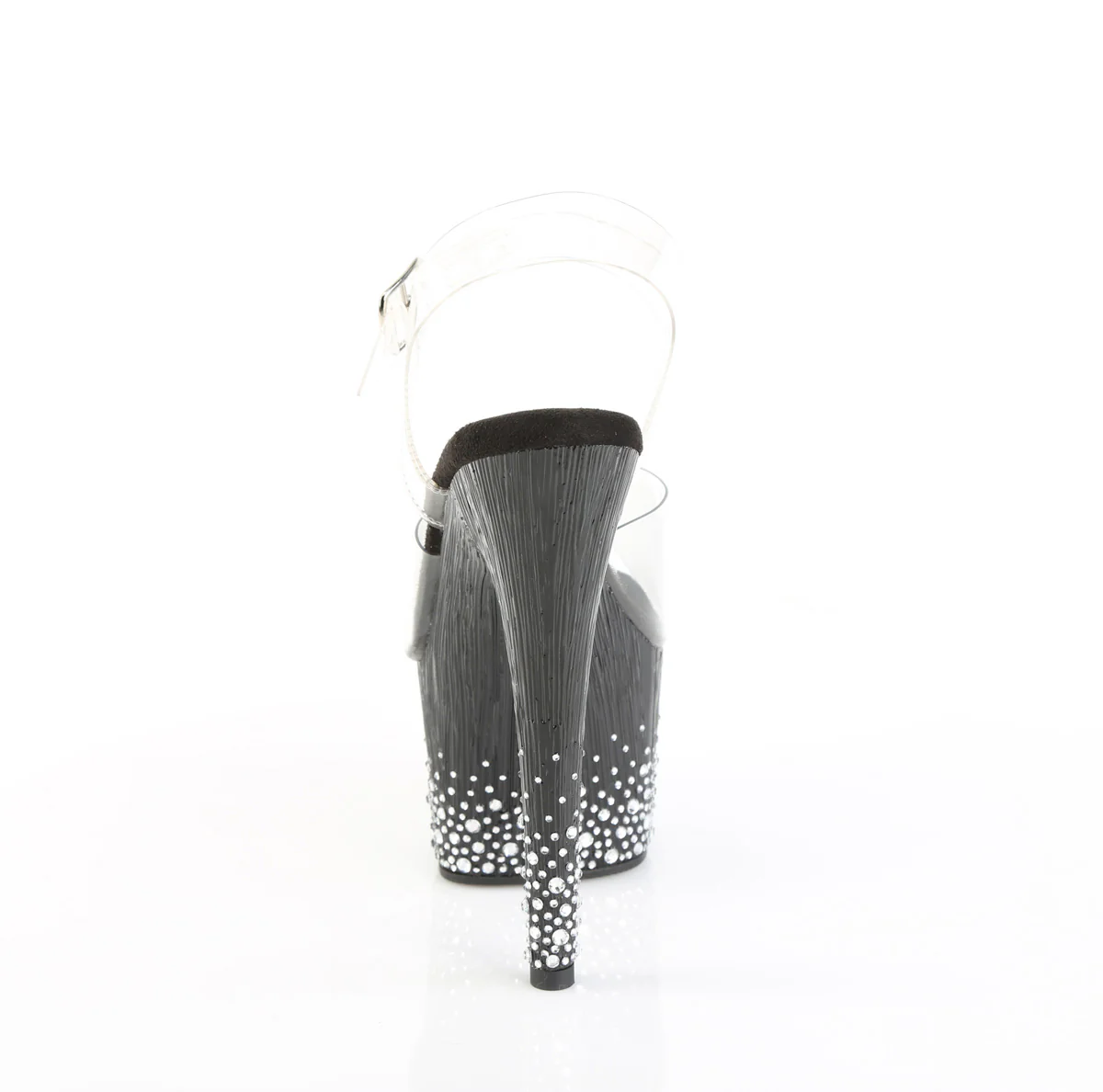 Clear Black 7 Inch Pole Dancing Platform Shoes - Pleaser ADORE-708SPKL-01 - Image 4