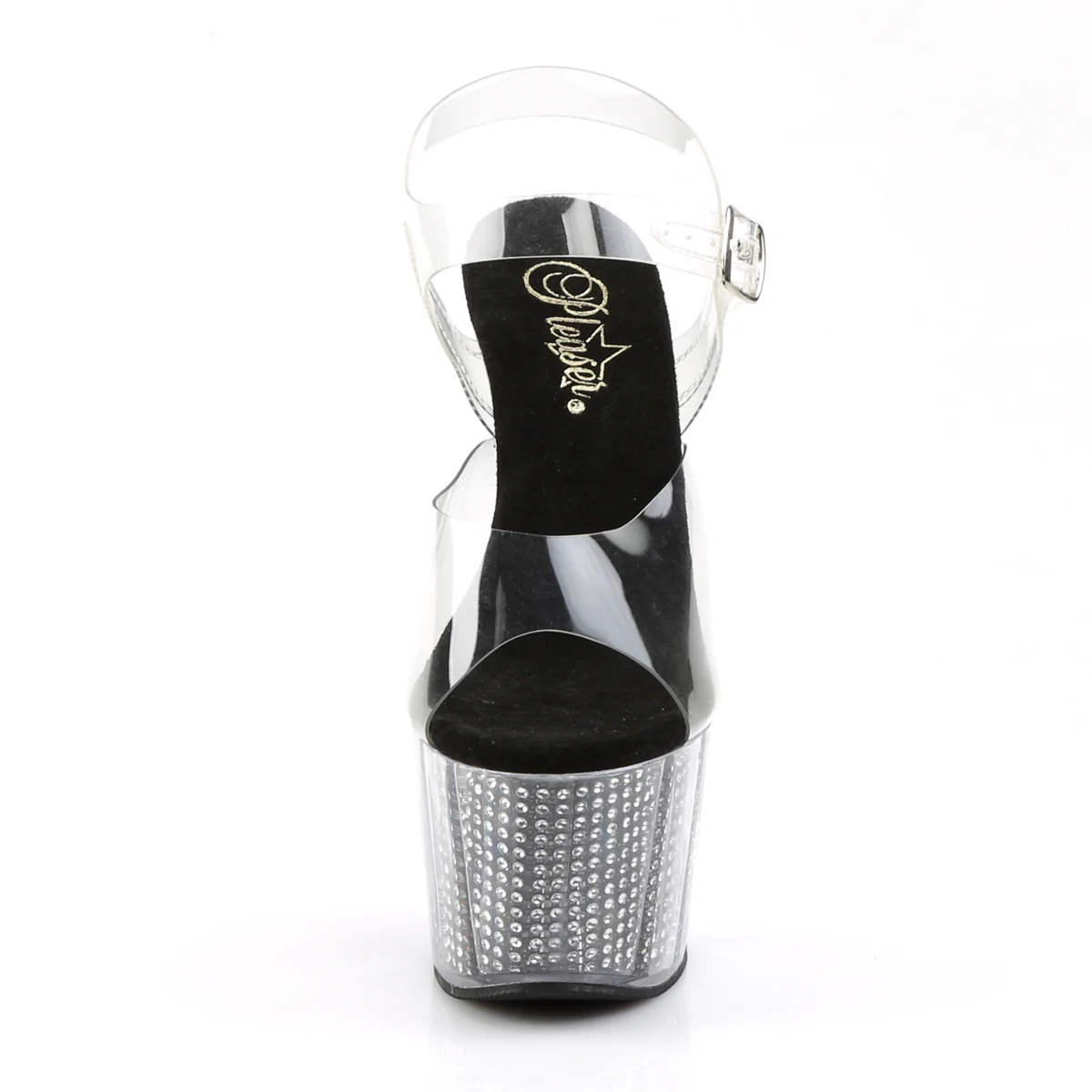 Clear Black 7 Inch Exotic Dancer Platform Shoes - Pleaser ADORE-708SRS - Image 2