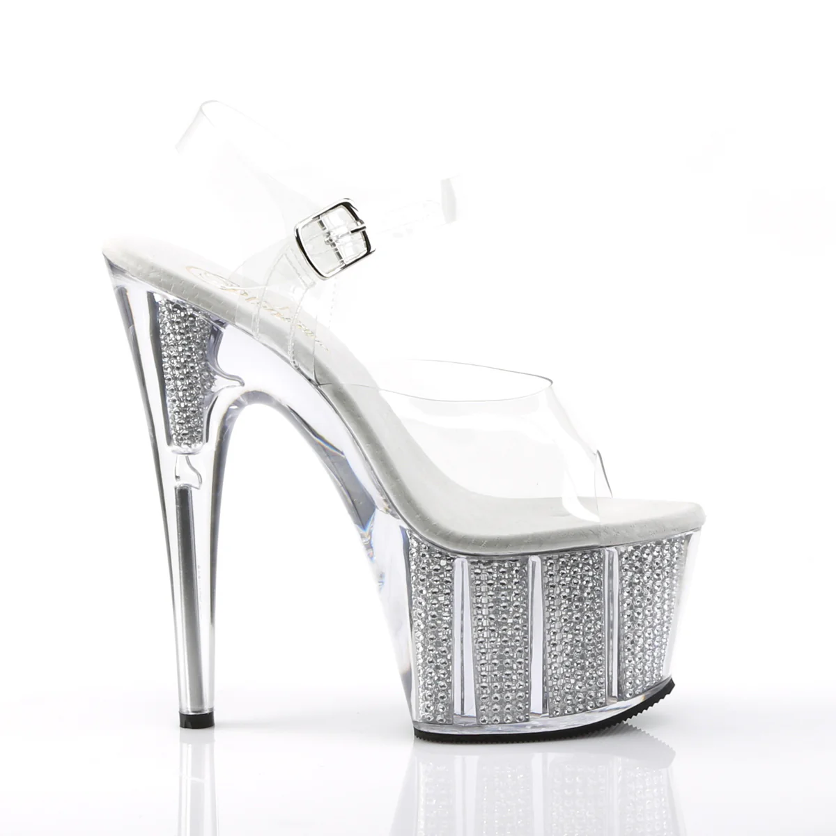 Transparent Bling 7 Inch Stripper Platform Shoes - Pleaser ADORE-708SRS - Image 5