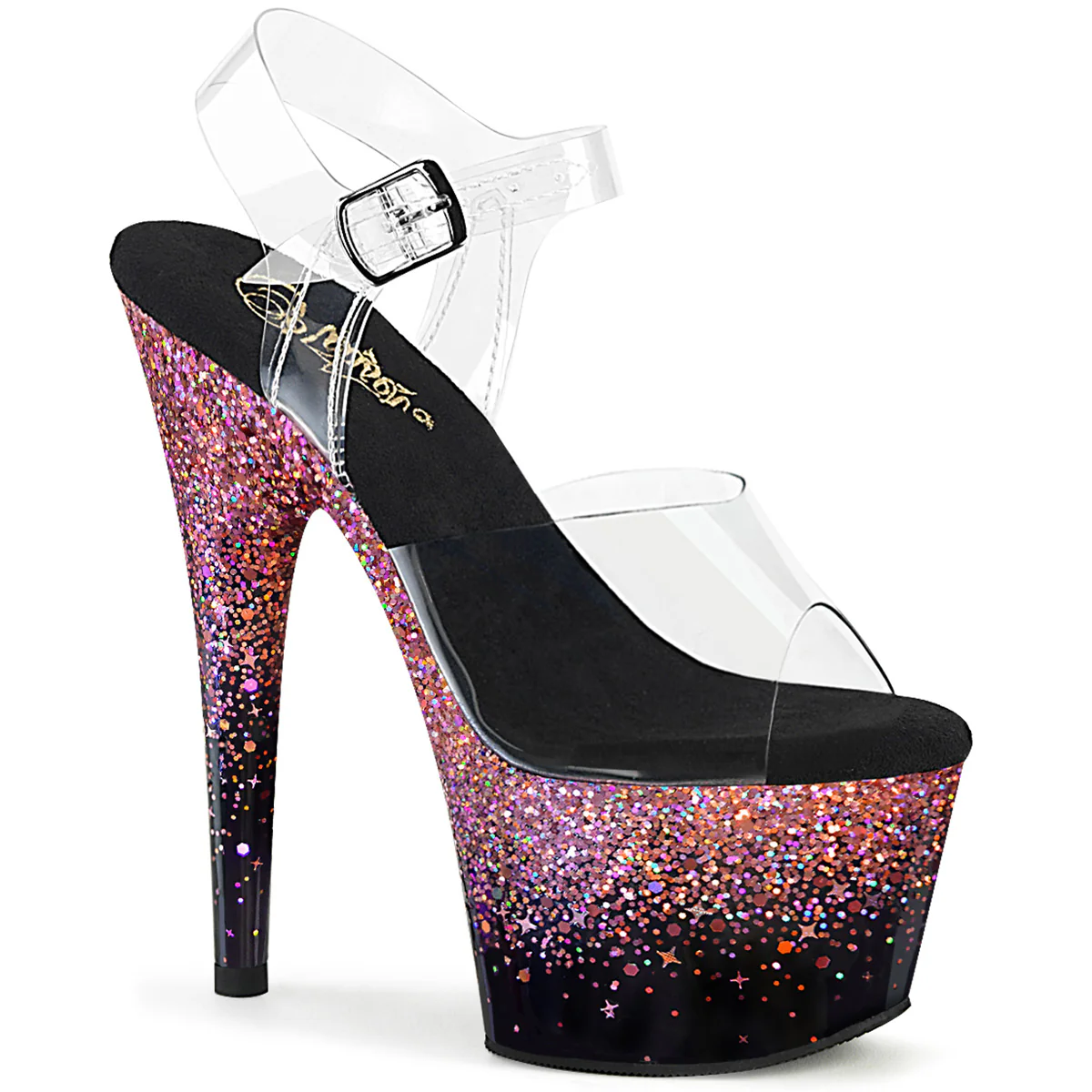Pink Glitter 7 Inch Lap Dance Platform Shoes - Pleaser ADORE-708SS