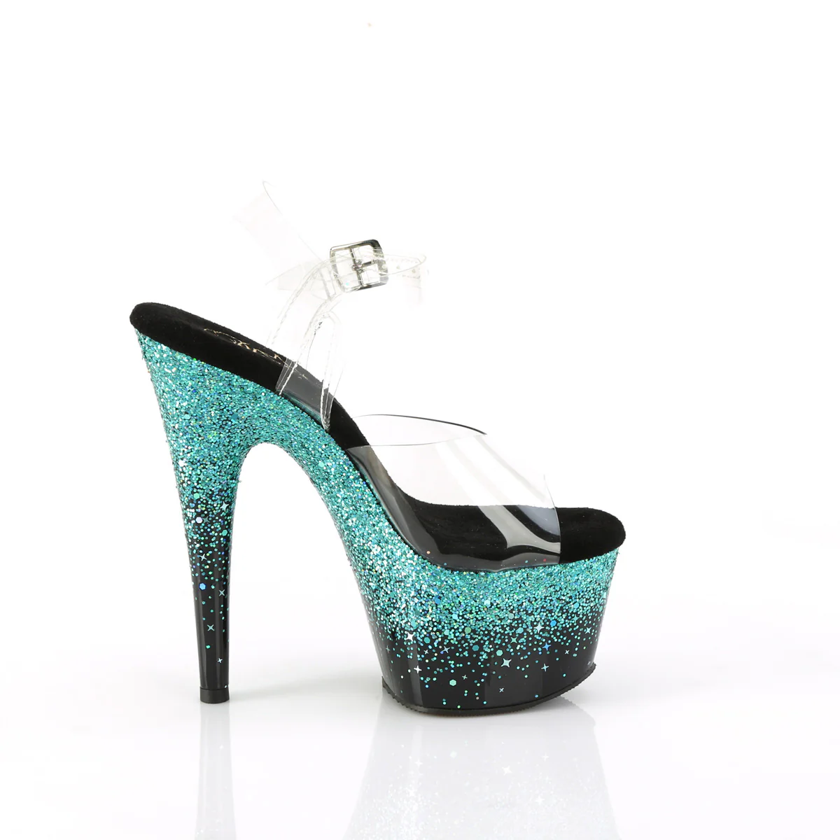 Turquoise Multi Glitter 7 Inch Fetish Platform Shoes - Pleaser ADORE-708SS - Image 5