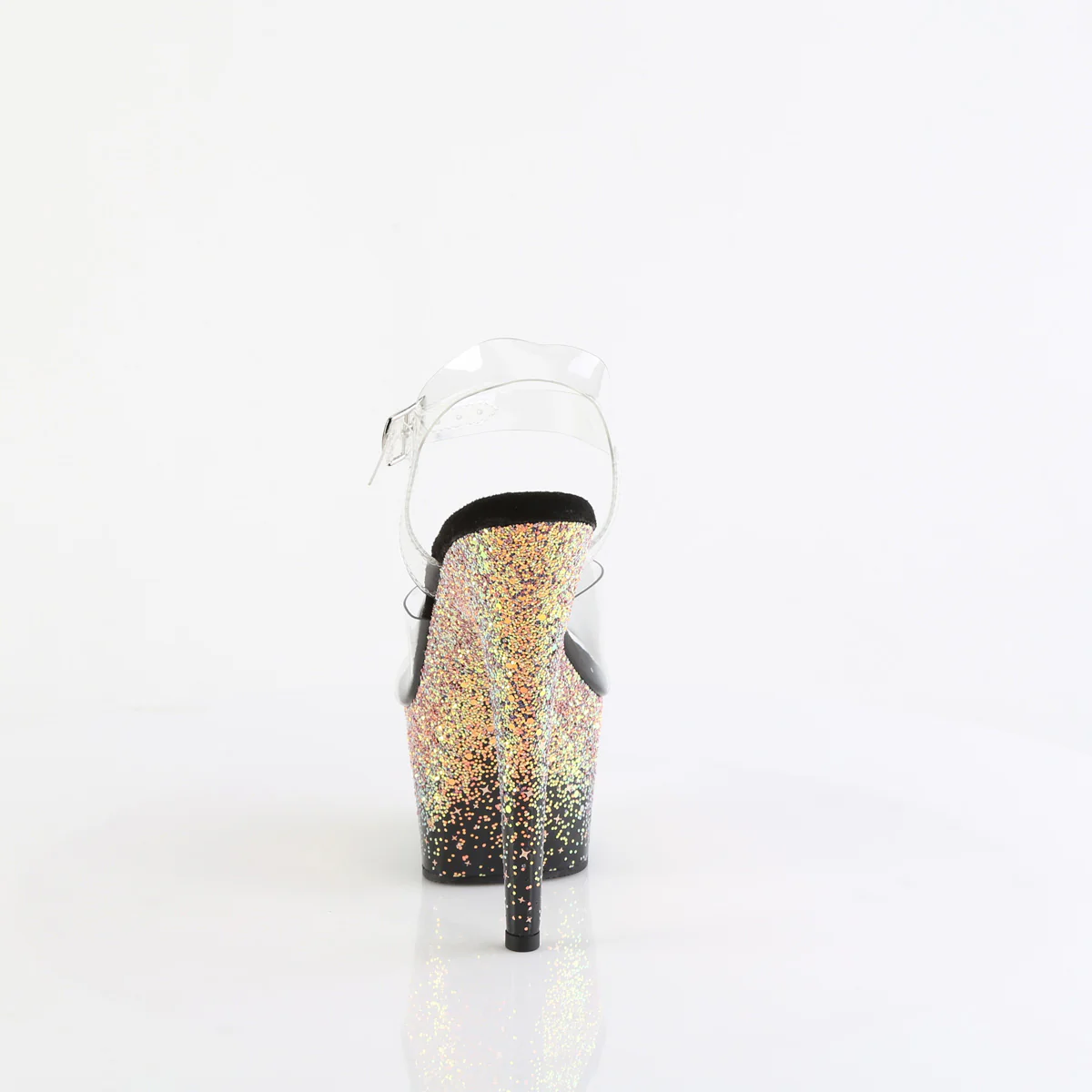 Clear Black 7 Inch Pole Dancer Platform Shoes - Pleaser ADORE-708SS - Image 4