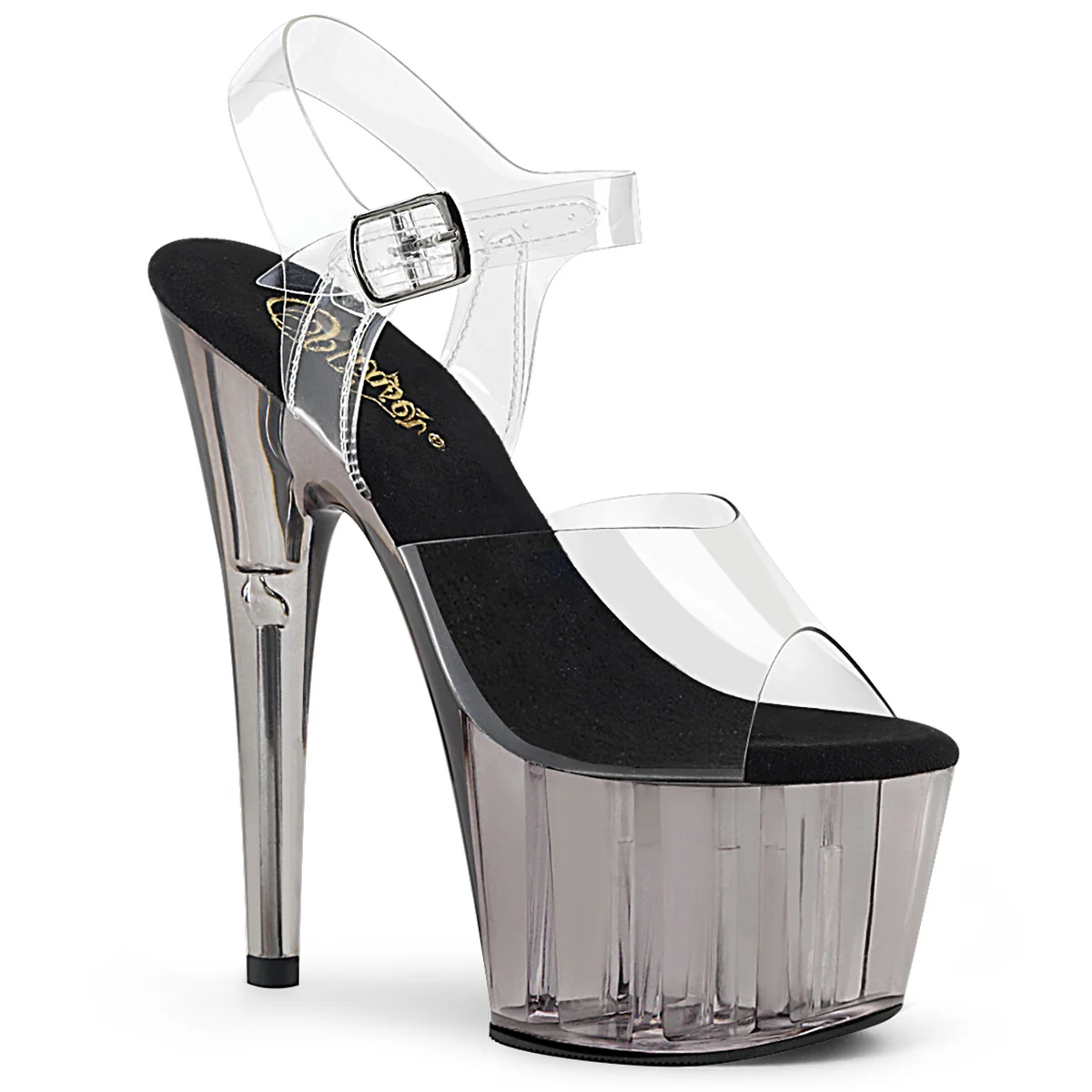 Clear Smoke 7 Inch Strippers Platform Shoes - Pleaser ADORE-708T