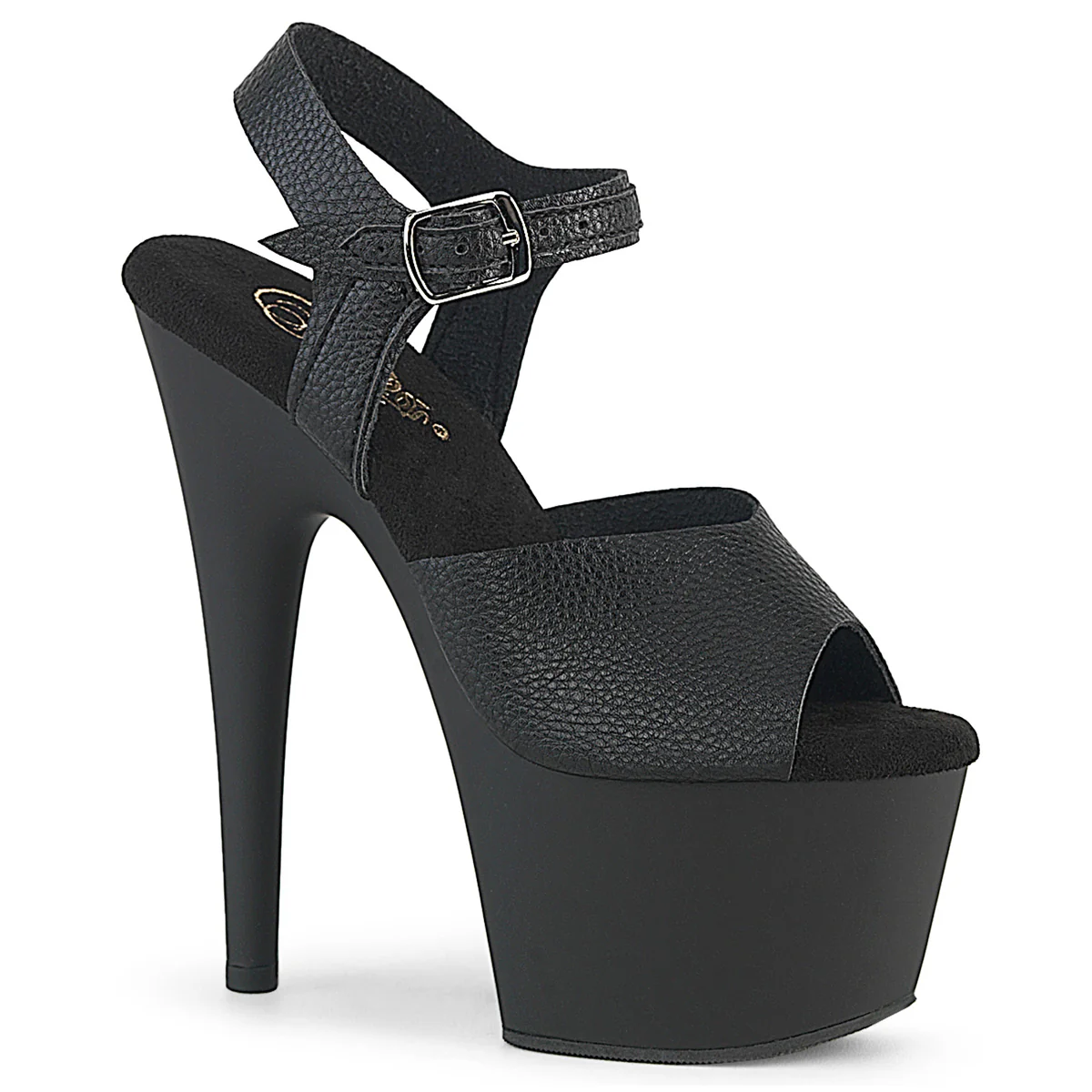 Black 7 Inch Pole Dancing Platform Shoes - Pleaser ADORE-708UL