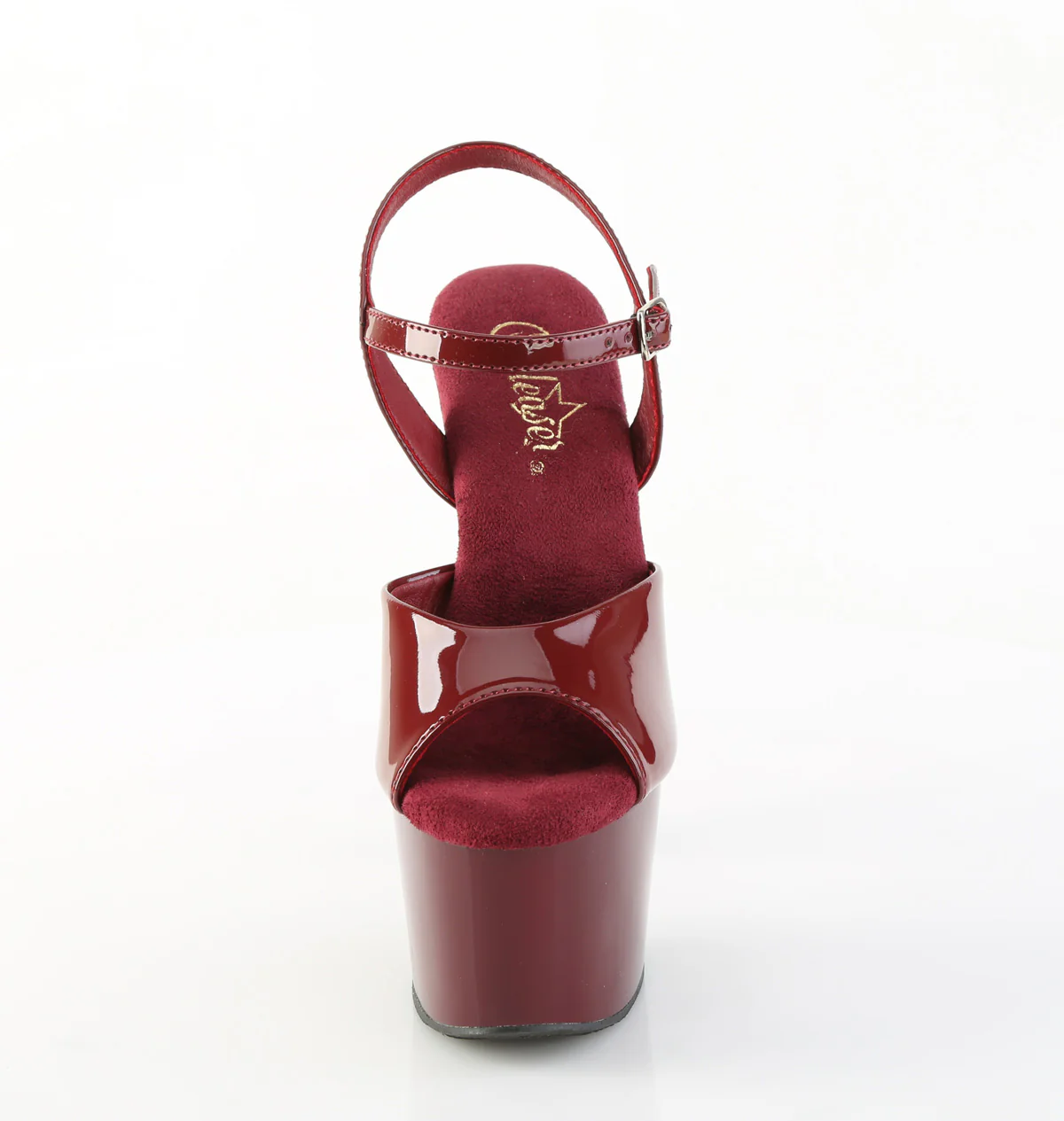 Burgundy 7 Inch Pole Dance Platform Shoes - Pleaser ADORE-709 - Image 2