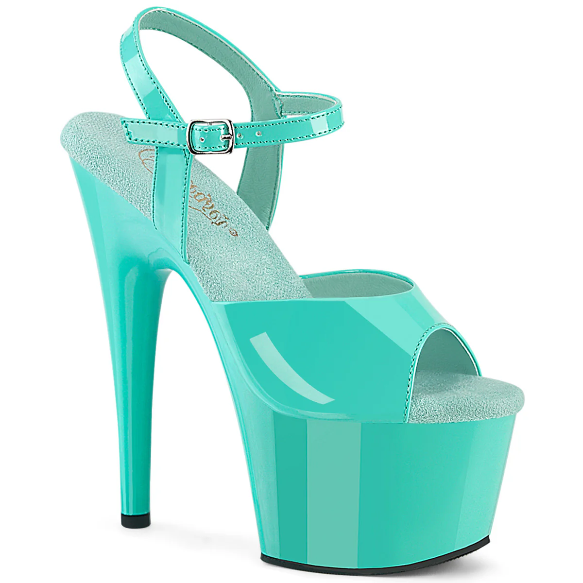 Aqua Patent 7 Inch Pole Dancing Platform Shoes -  Pleaser ADORE-709