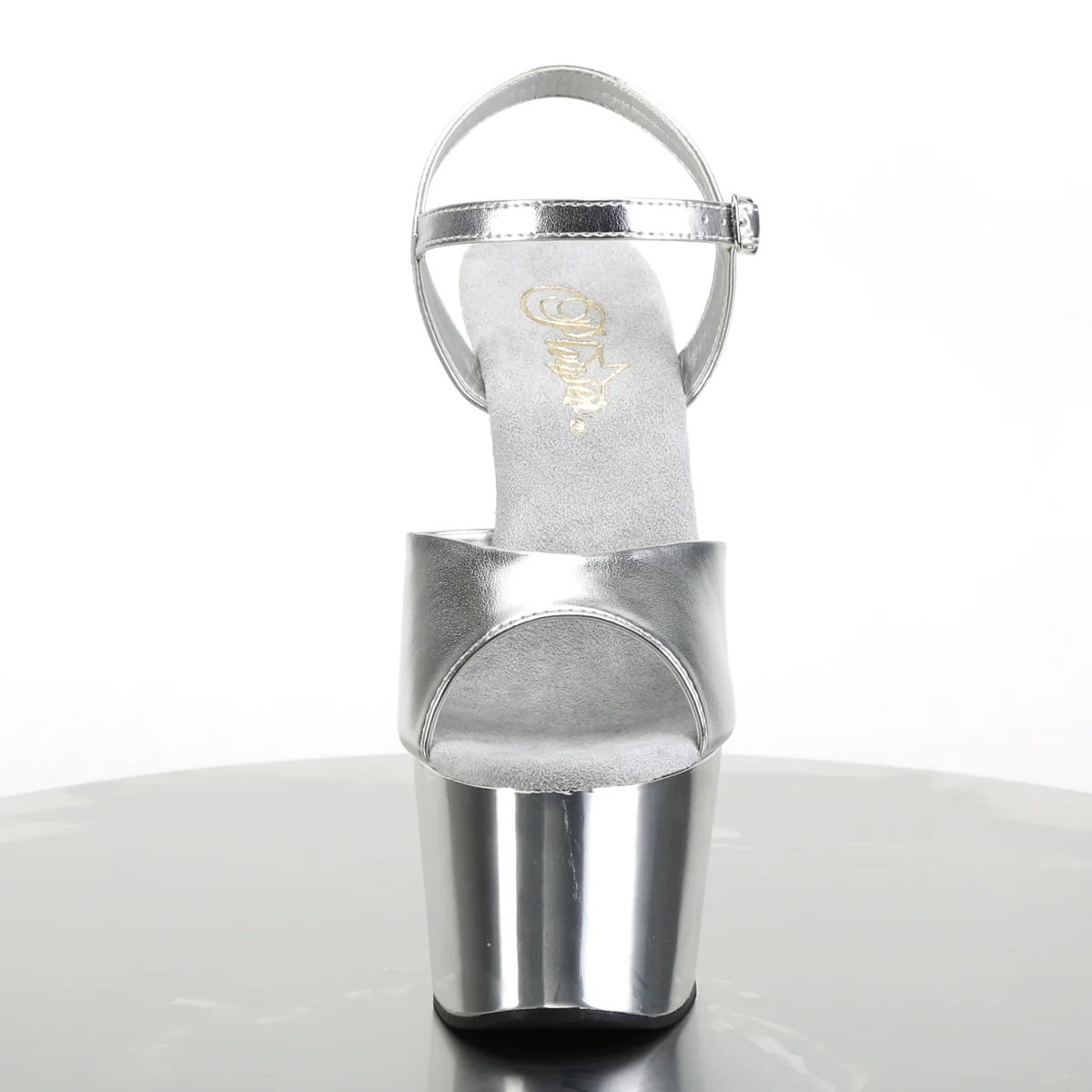 Silver 7 Inch Hot Pole Dancing Heels -  Pleaser ADORE-709 - Image 2