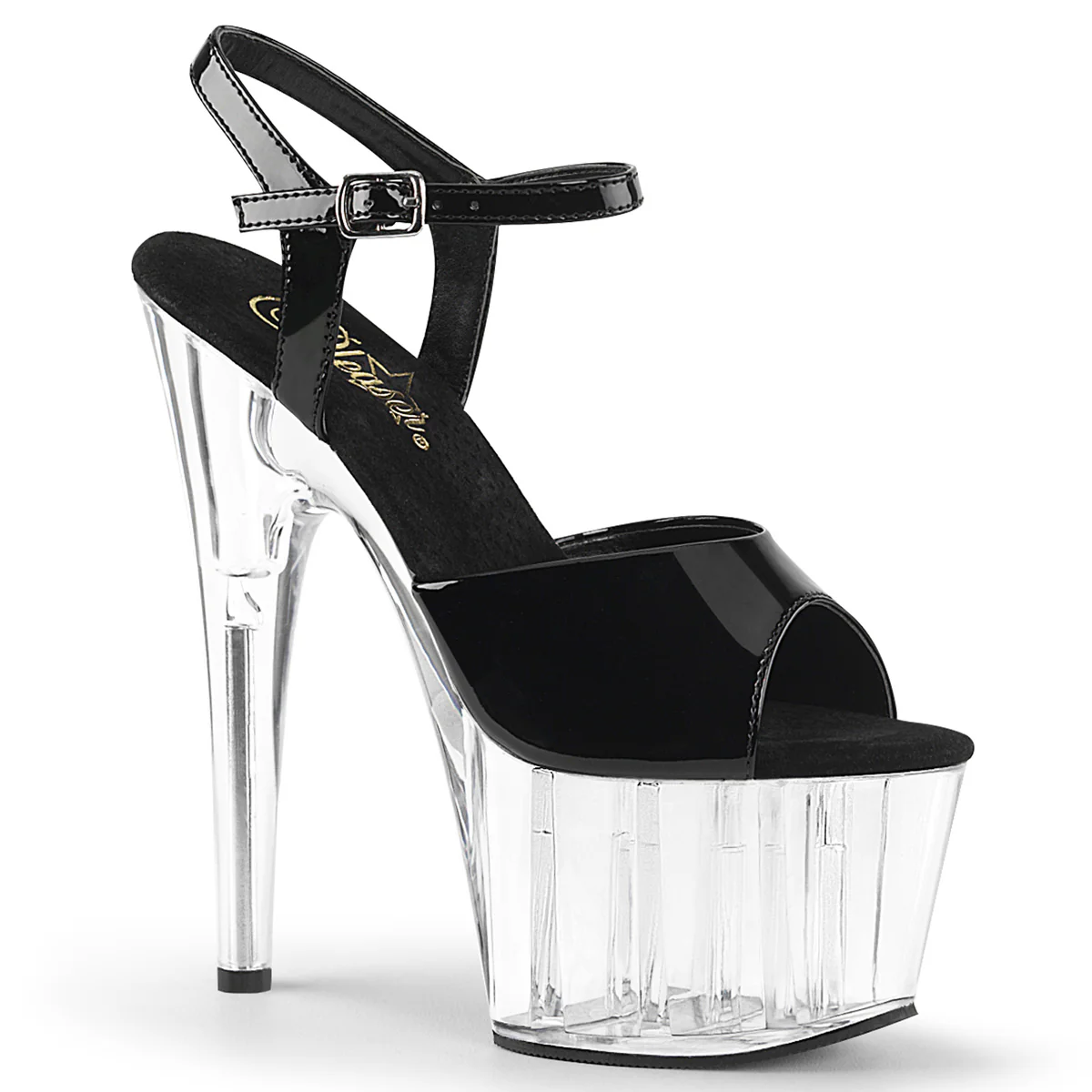 Black 7 Inch Exotic Dancer Platform Shoes - Pleaser ADORE-709 - Image 6