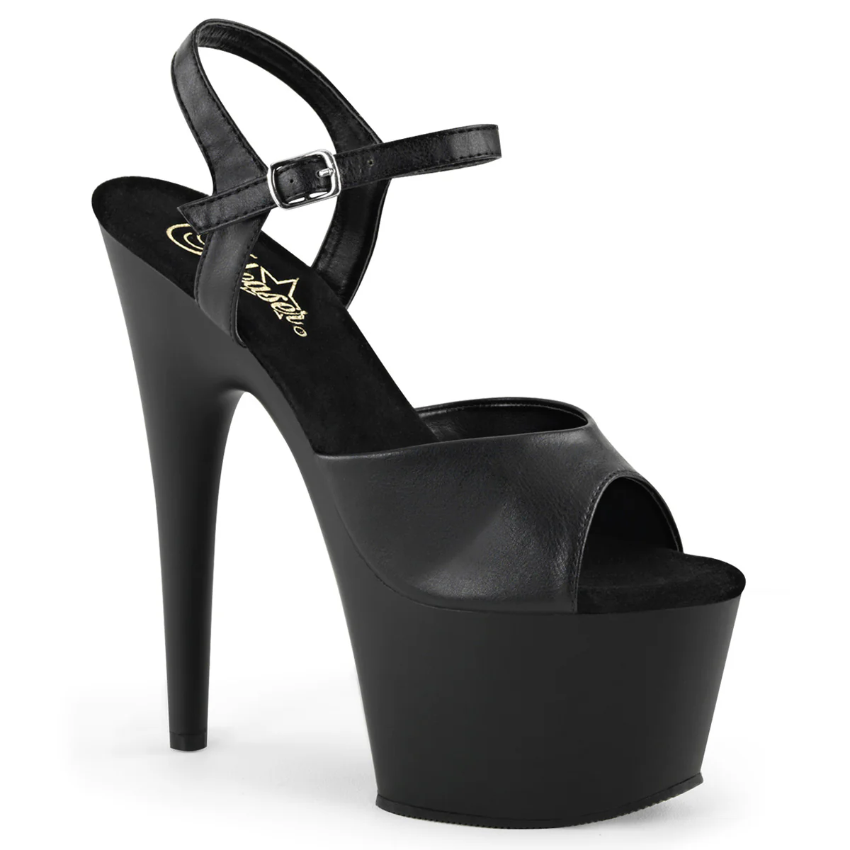 Black 7 Inch Strippers Platform Shoes - Pleaser ADORE-709 - Image 6