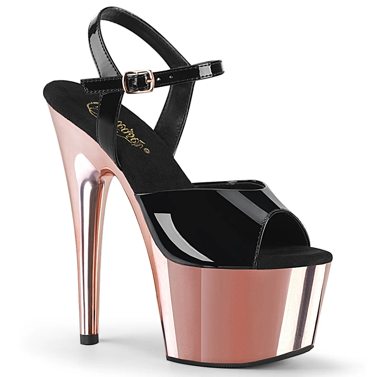 Black Rose 7 Inch Lap Dance Platform Shoes -  Pleaser ADORE-709