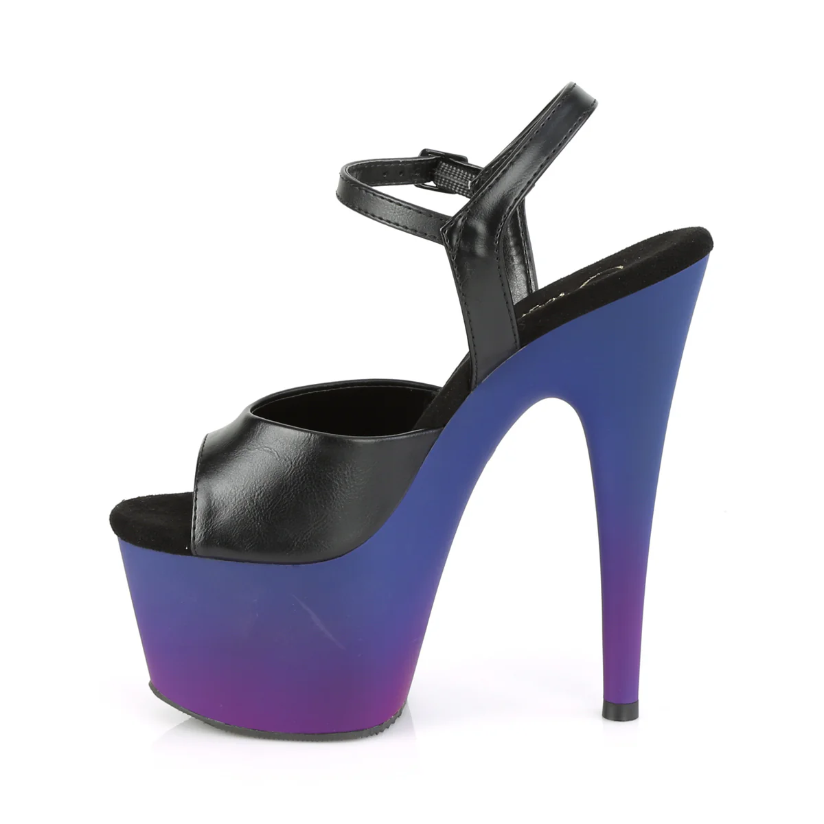 Black 7 Inch Fetish Pole Dancing Heels -  Pleaser ADORE-709BP - Image 3