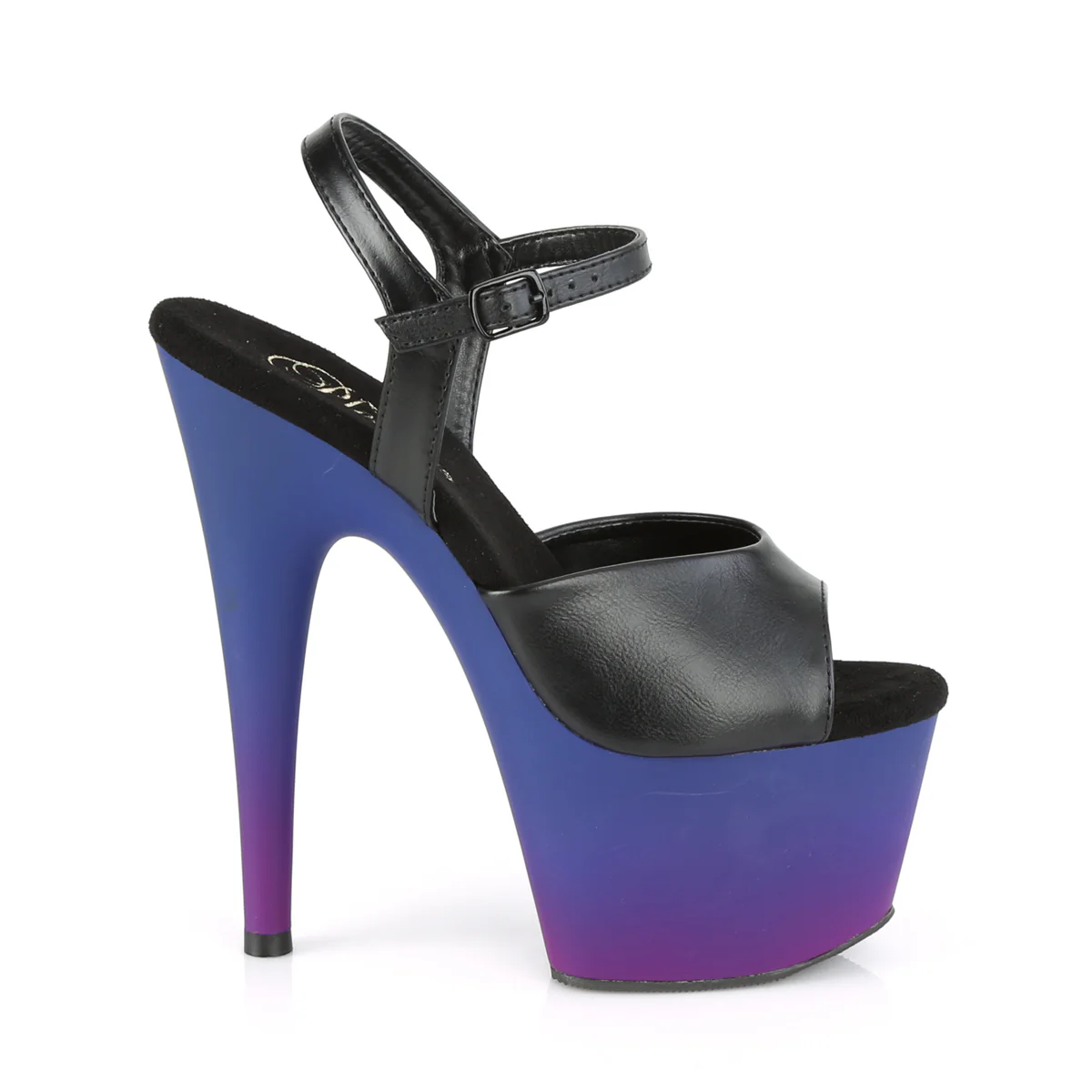Black 7 Inch Fetish Pole Dancing Heels -  Pleaser ADORE-709BP - Image 5