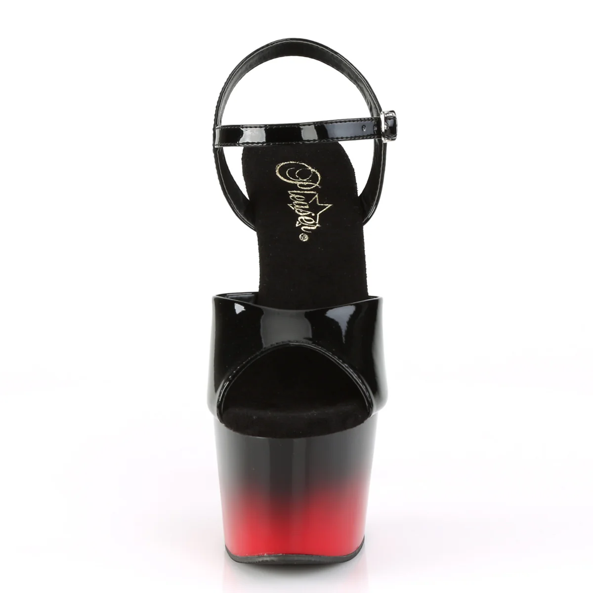 Black Red 7 Inch Hot Pole Dancing Heels -  Pleaser ADORE-709BR-H - Image 2