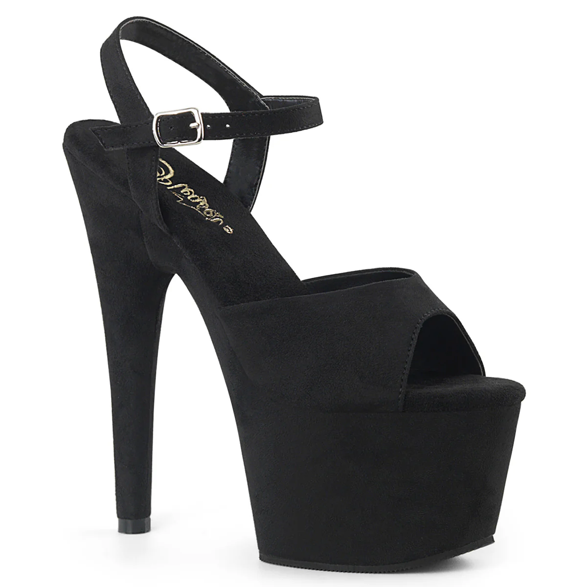 Black 7 Inch Exotic Pole Dancing Heels -  Pleaser ADORE-709FS - Image 6