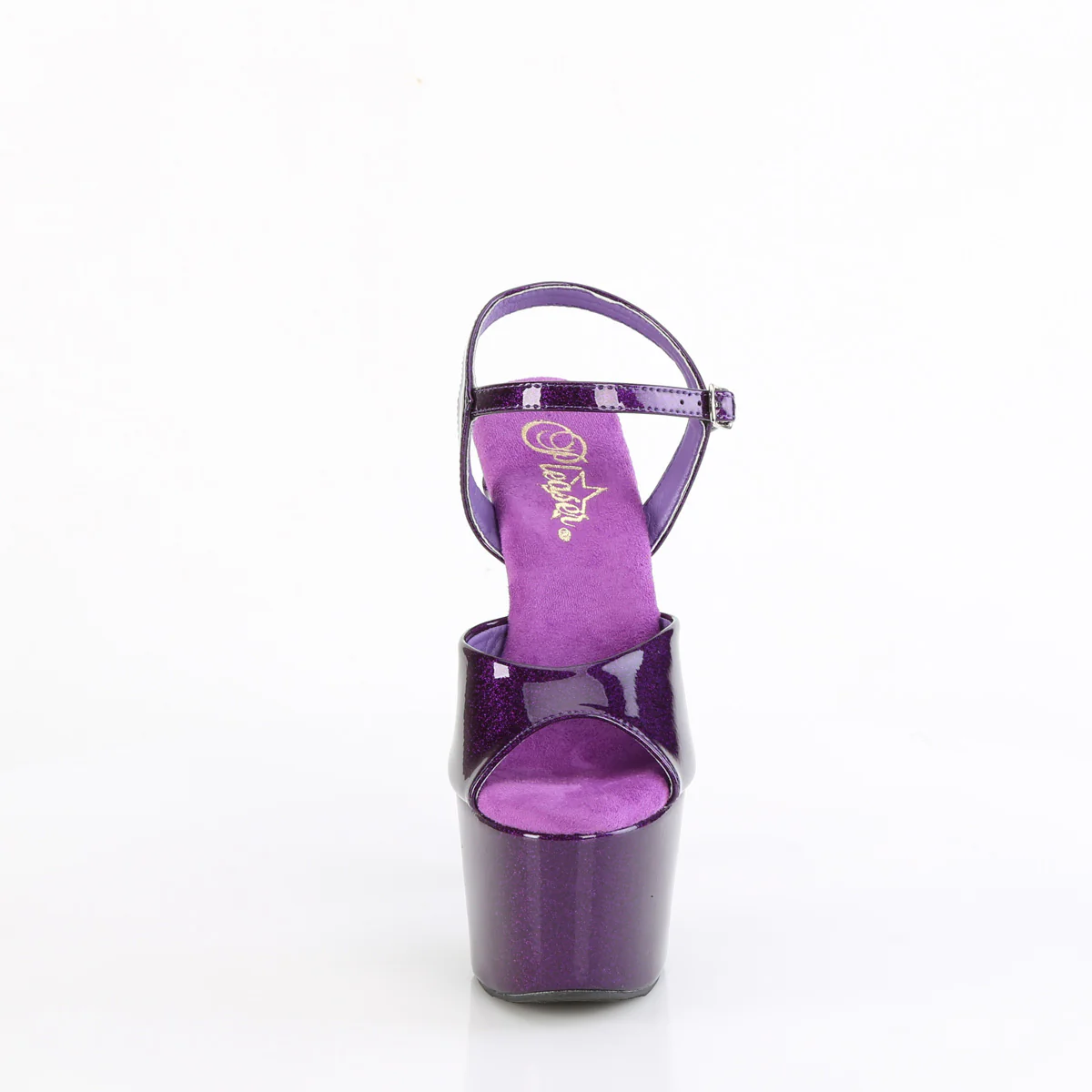 Purple Glitter 7 Inch Hot Pole Dancing Heels - Pleaser ADORE-709GP - Image 2