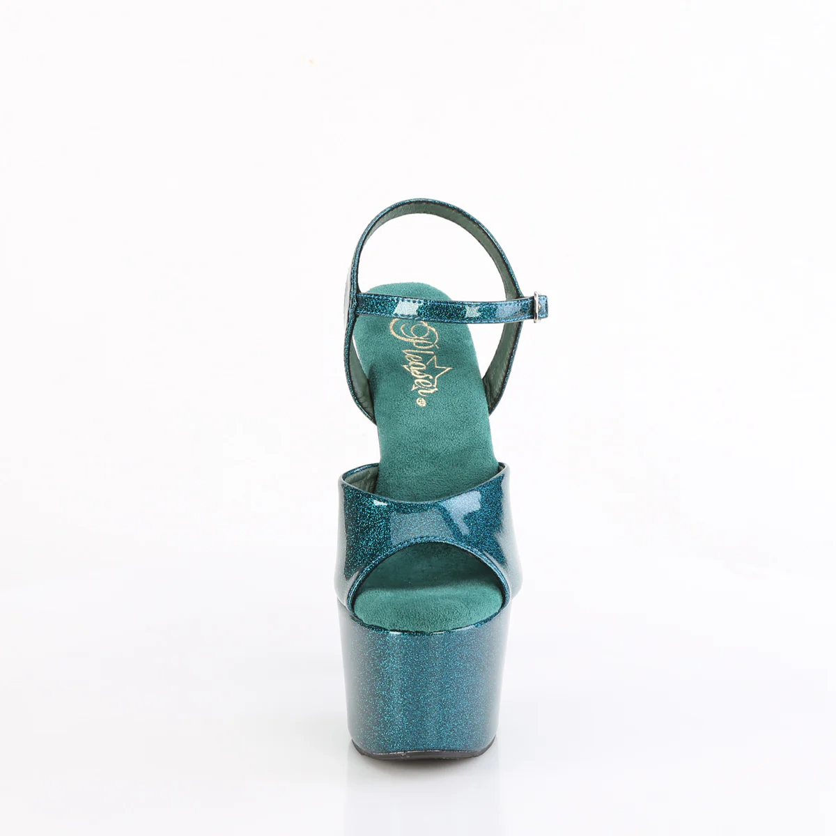 Teal Glitter 7 Inch Exotic Pole Dancing Heels - Pleaser ADORE-709GP - Image 2