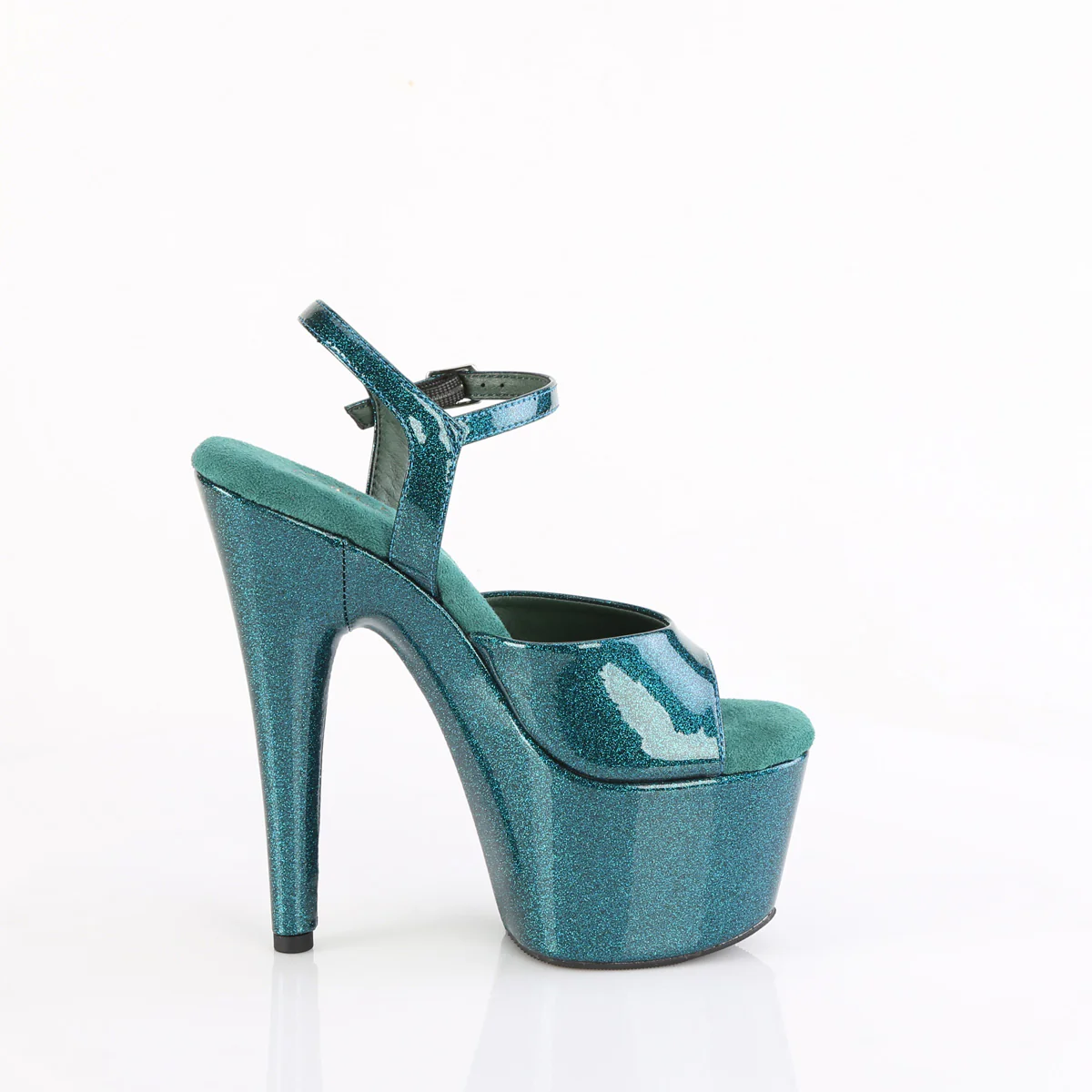 Teal Glitter 7 Inch Exotic Pole Dancing Heels - Pleaser ADORE-709GP - Image 5