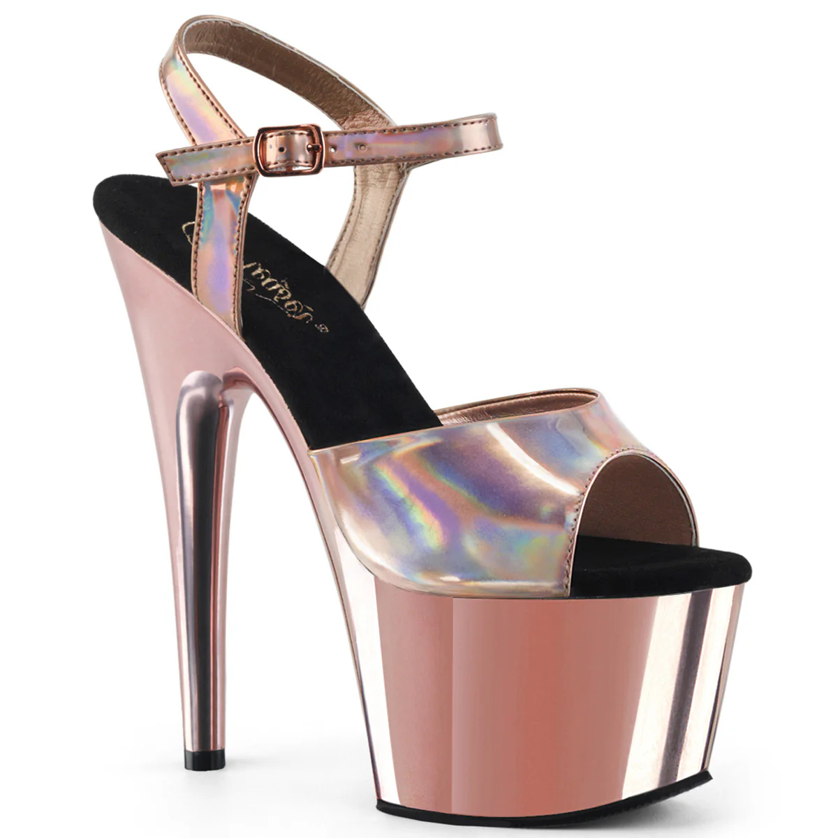 Rose Gold 7 Inch Hot Pole Dancing Heels - Pleaser ADORE-709HGCH - Image 6