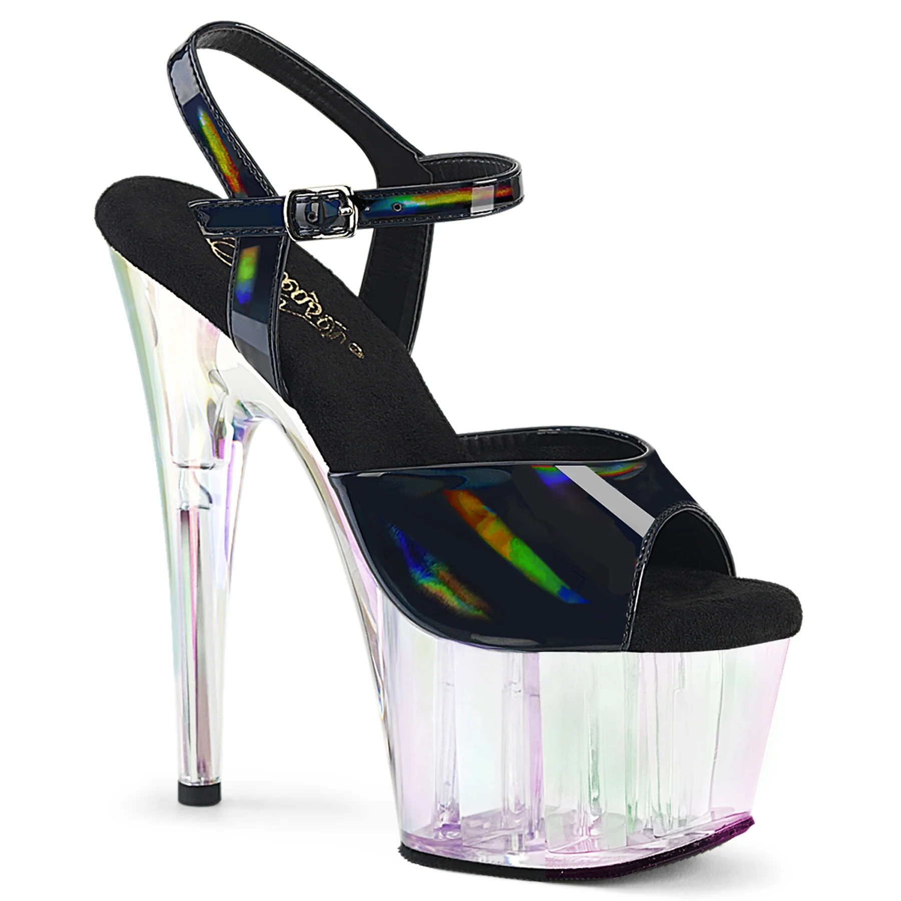 Black 7 Inch Hot Pole Dancing Heels - Pleaser ADORE-709HT