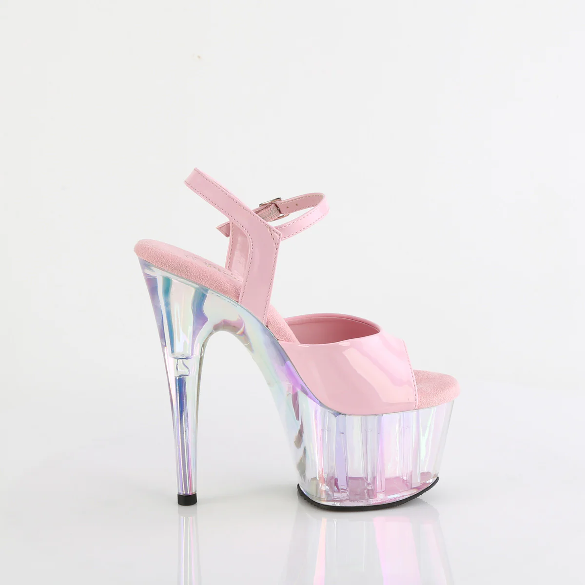 Baby Pink Holo 7 Inch Sexy Pole  Dancing Heels -  Pleaser ADORE-709HT