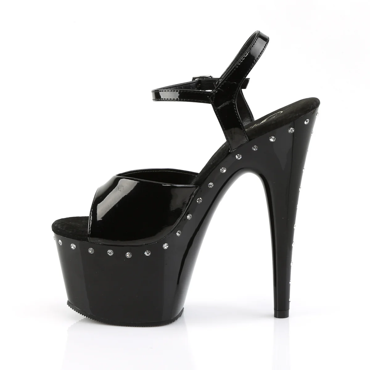Black 7 Inch Hot Pole Dancing Heels -  Pleaser ADORE-709LS - Image 3