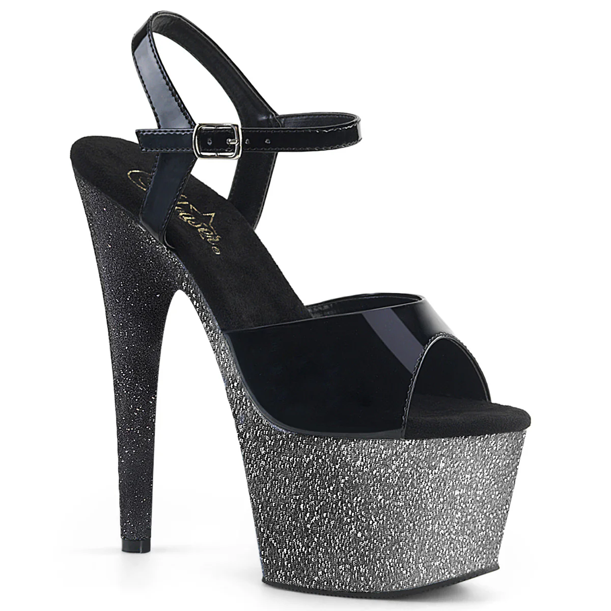 Black Silver 7 Inch Exotic Dancing Platform Shoes - Pleaser ADORE-709OMBRE - Image 6