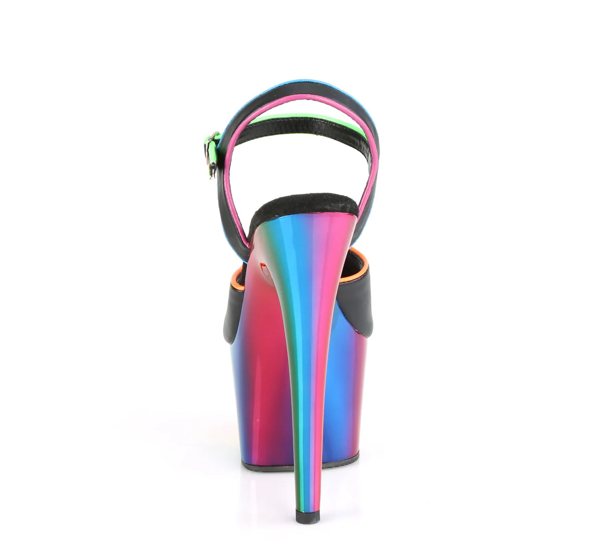 Black 7 Inch Pole Heels Platform Shoes -  Pleaser ADORE-709RC-02 - Image 4