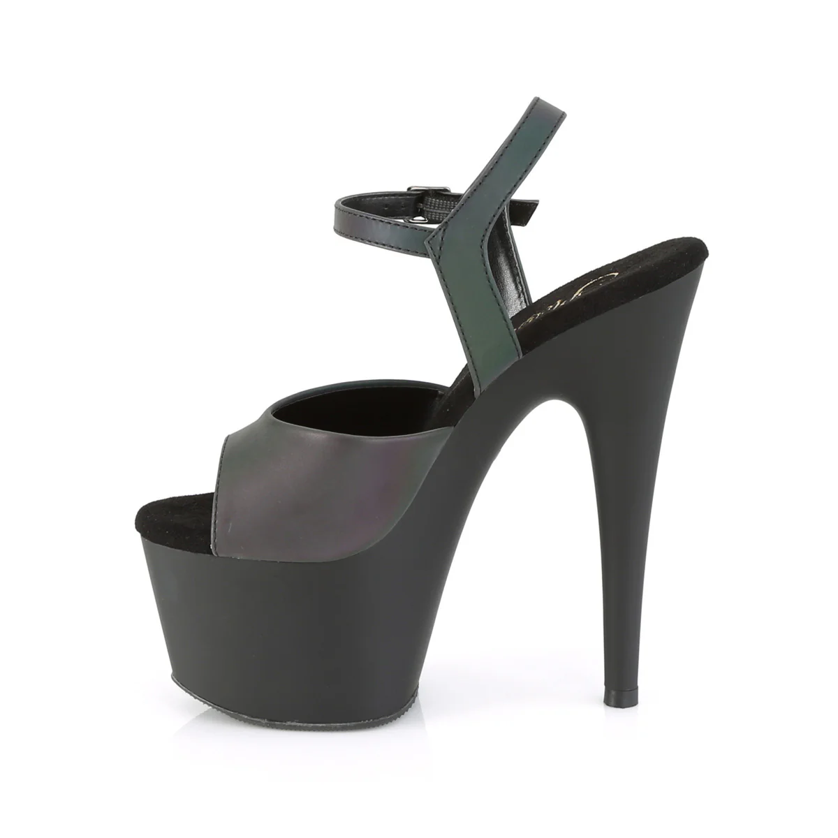 Green Multi Reflective 7 Inch Pole Dancing Platform Shoes -  Pleaser ADORE-709REFL - Image 3